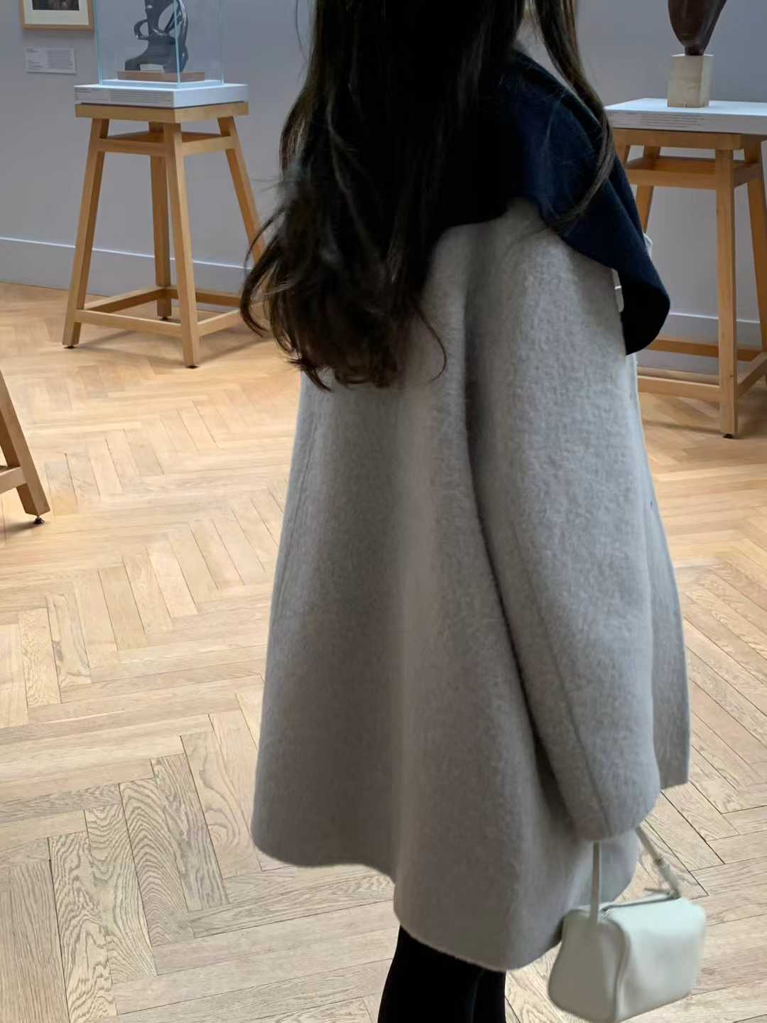 Ounce alpaca high neck half HD coat-2col