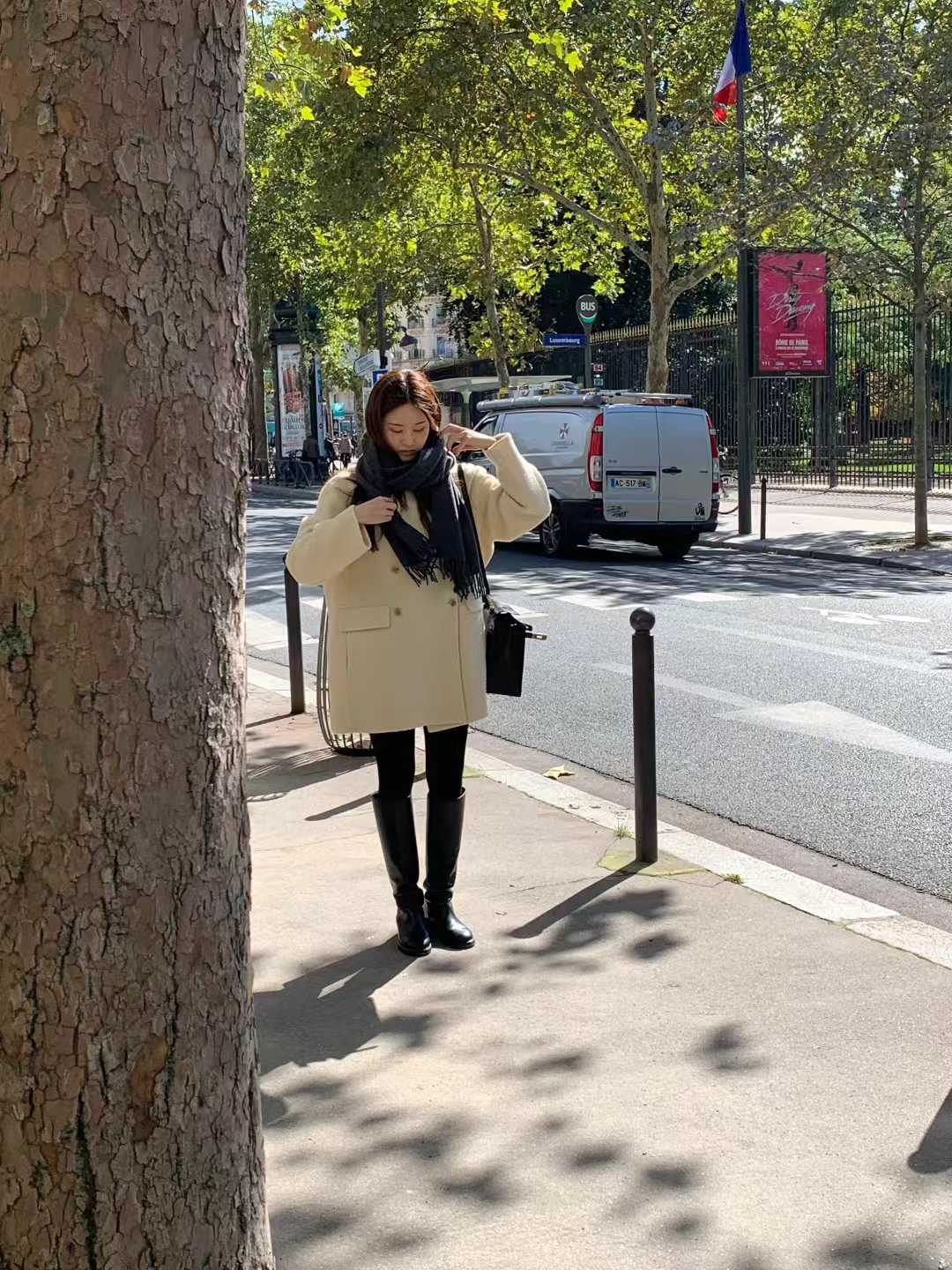 Ounce alpaca high neck half HD coat-2col