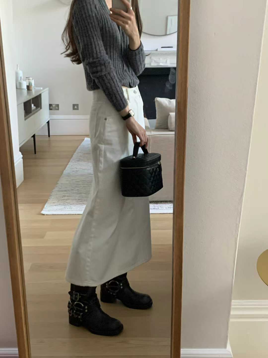 Ounce classic hull denim skirt