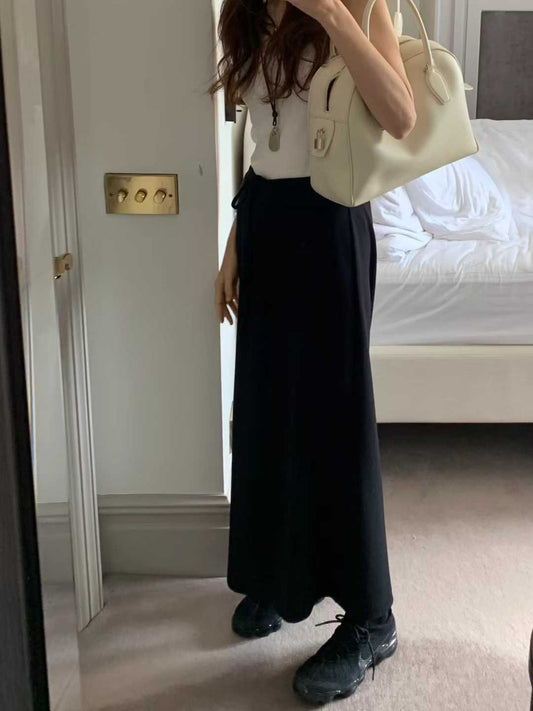 black即納 Ounce maxi string skirt-2col