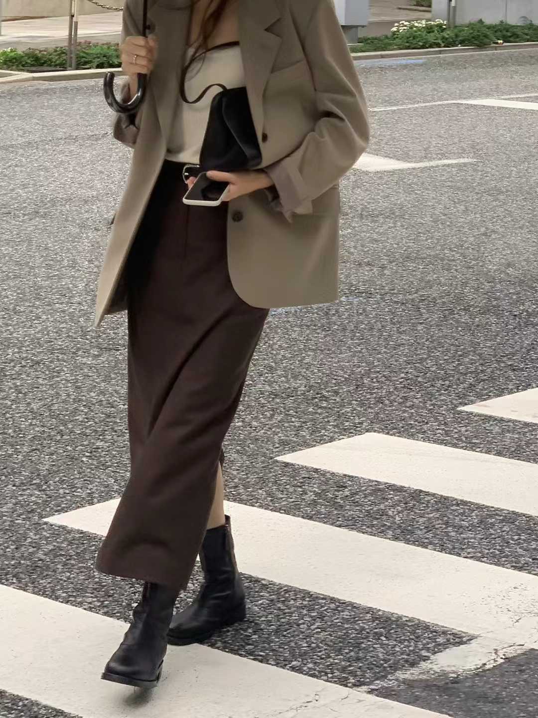Ounce wool boxy jacket-2col