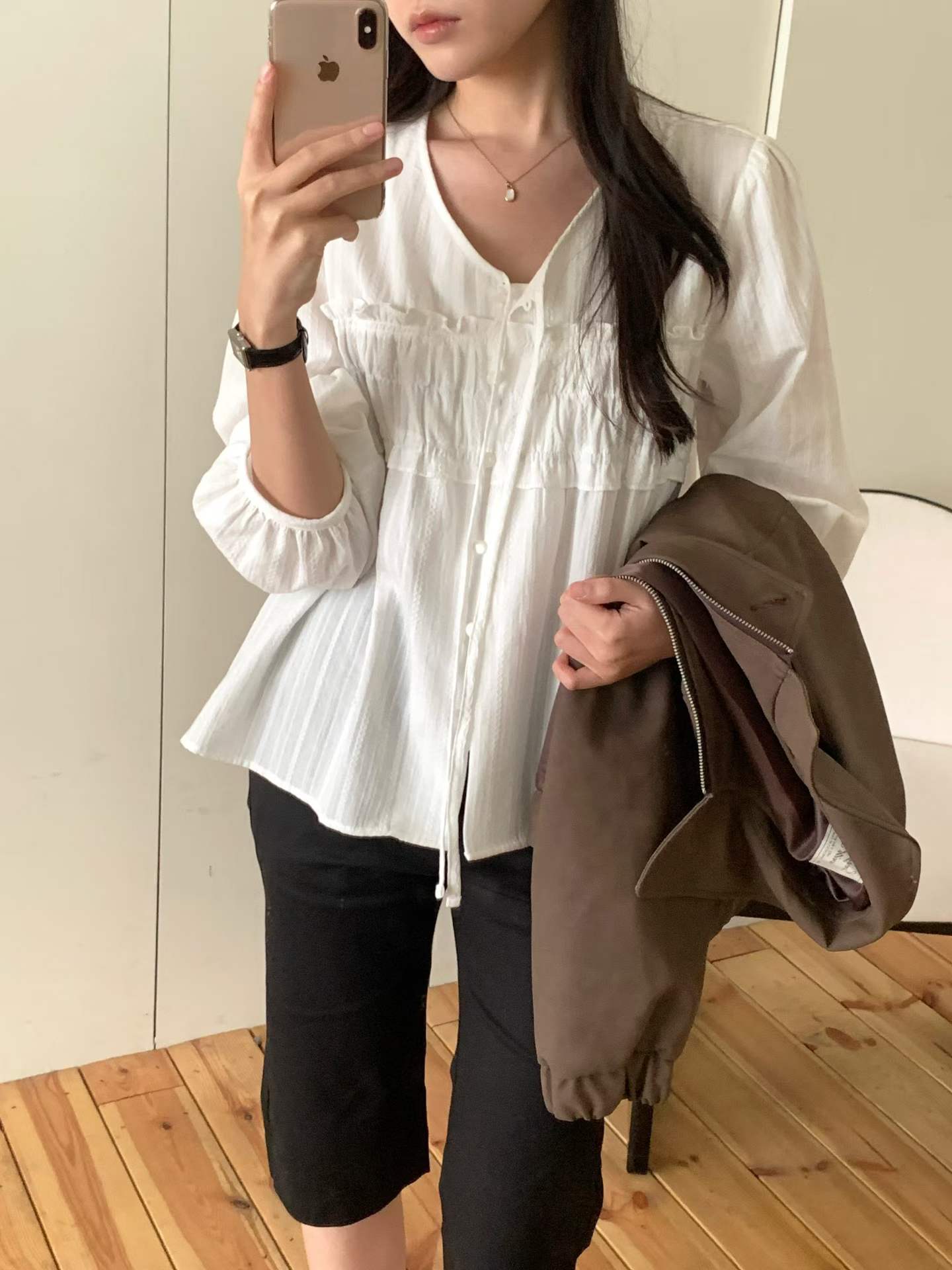 rosy frill blouse-2col