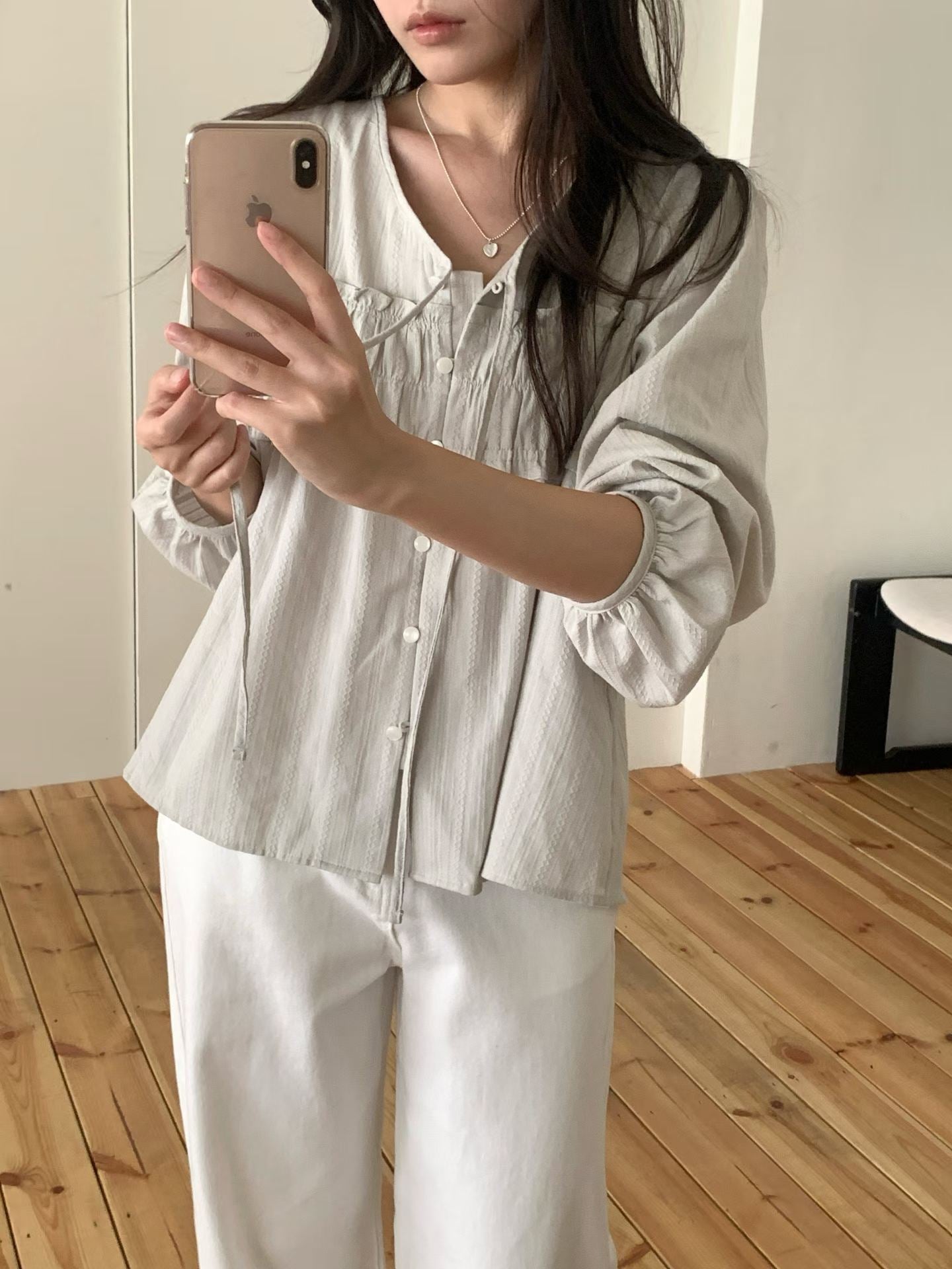 rosy frill blouse-2col