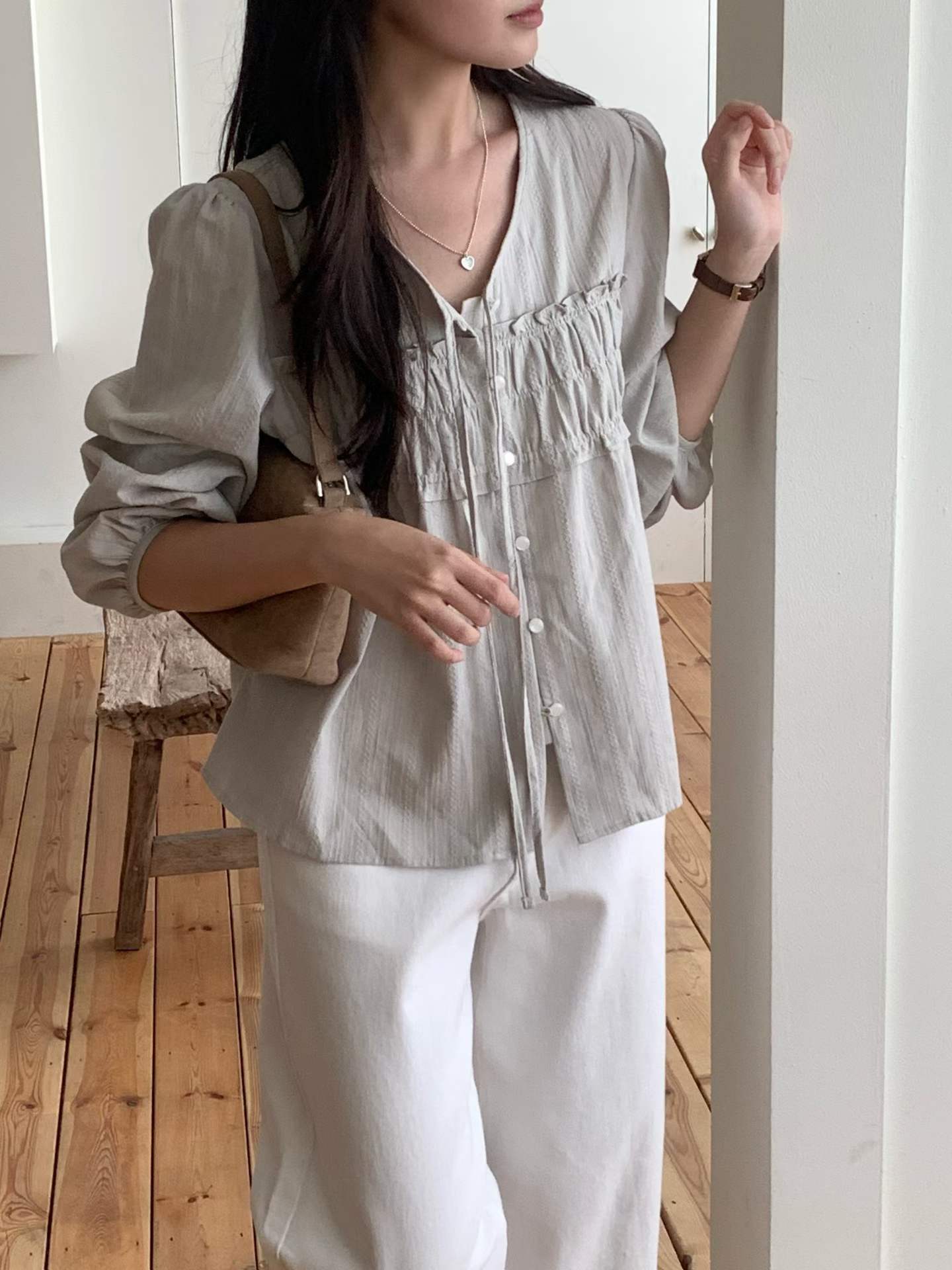rosy frill blouse-2col