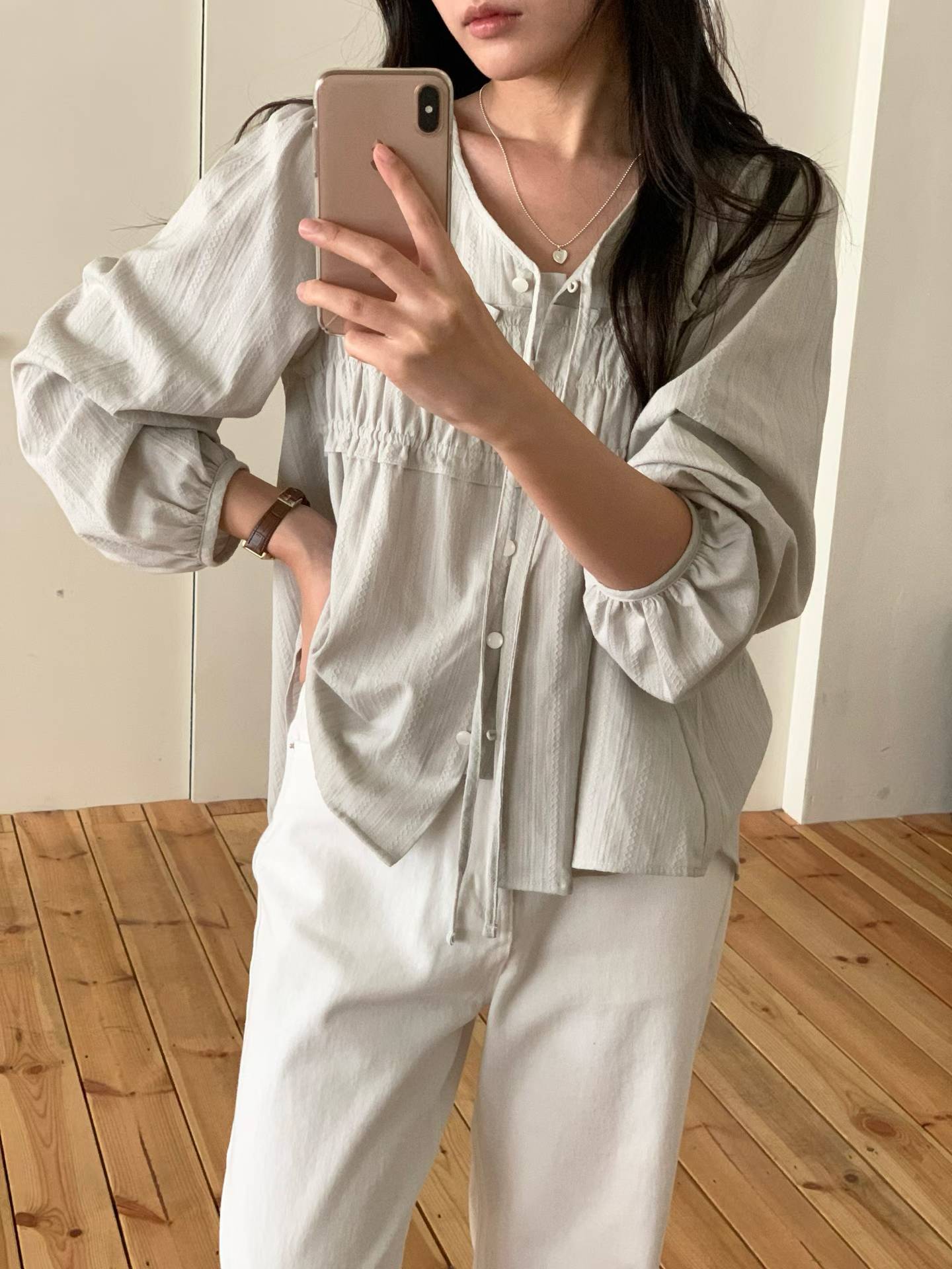 rosy frill blouse-2col