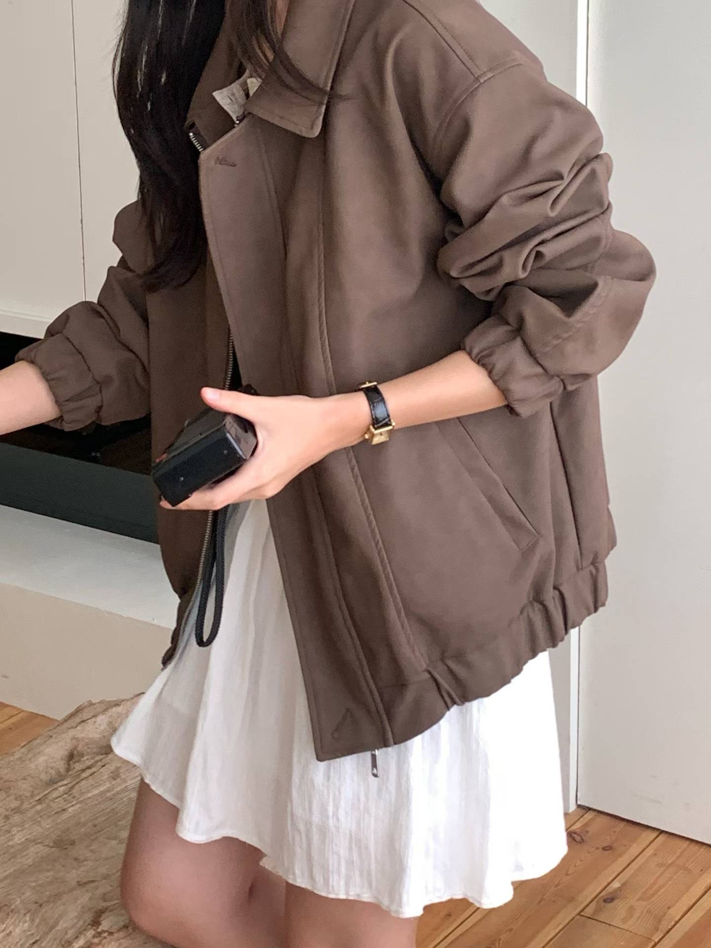 Jenner suede jacket-2col