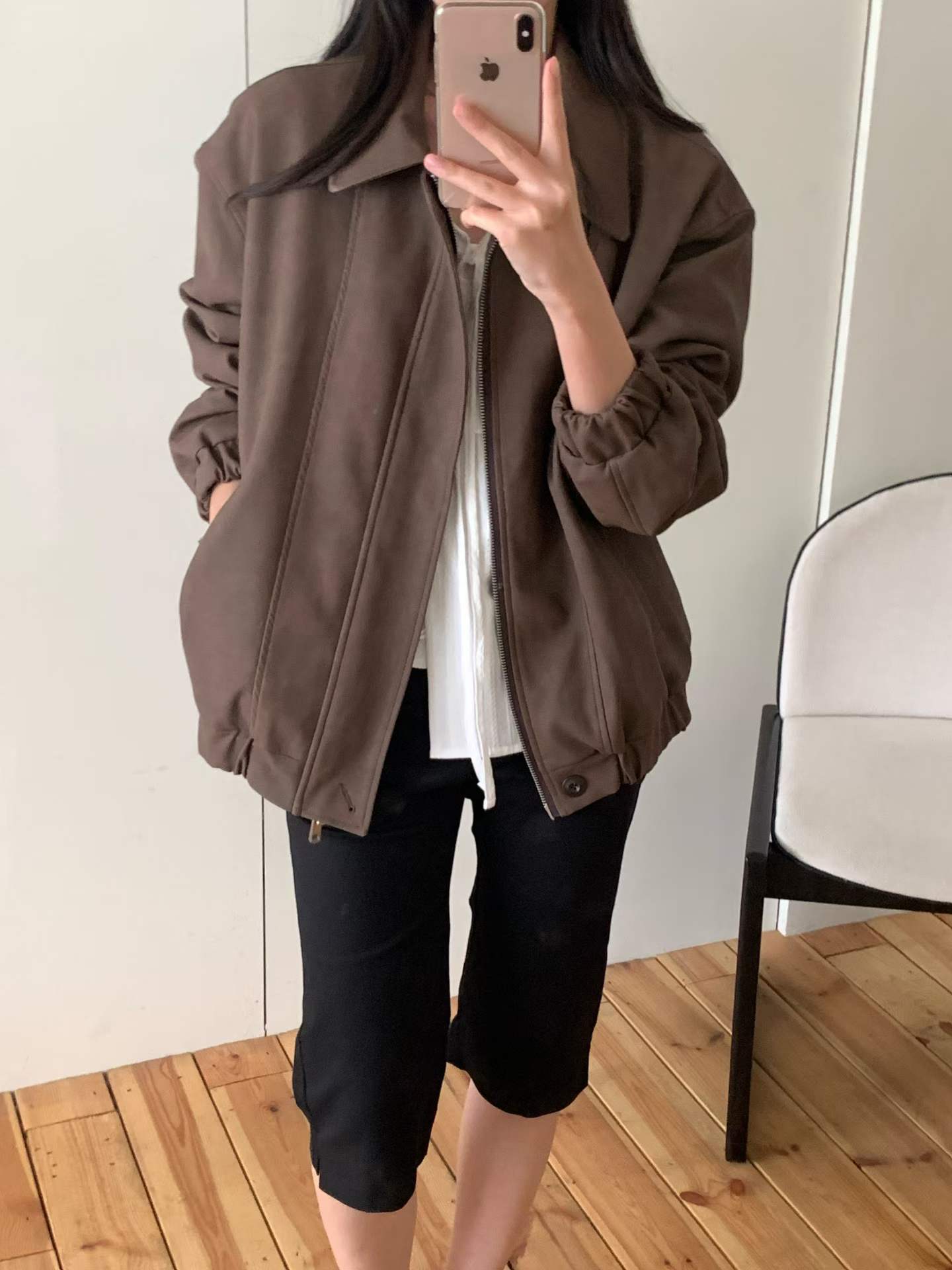 Jenner suede jacket-2col