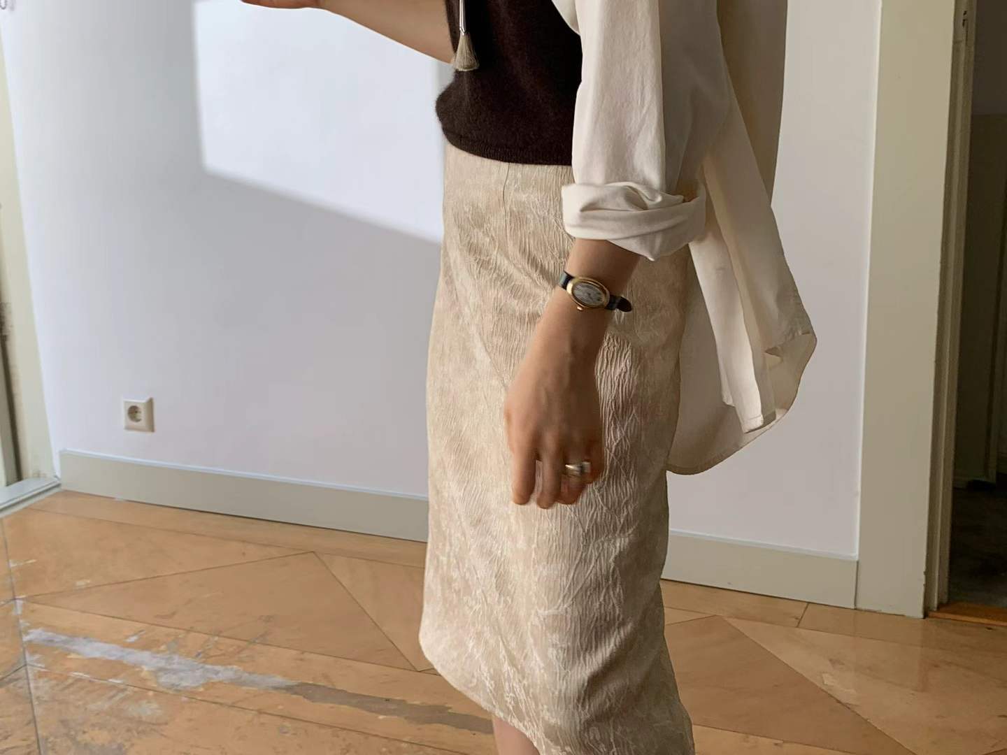 Ounce grace jacquard skirt-2col