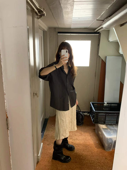 Ounce sepia pleats skirt