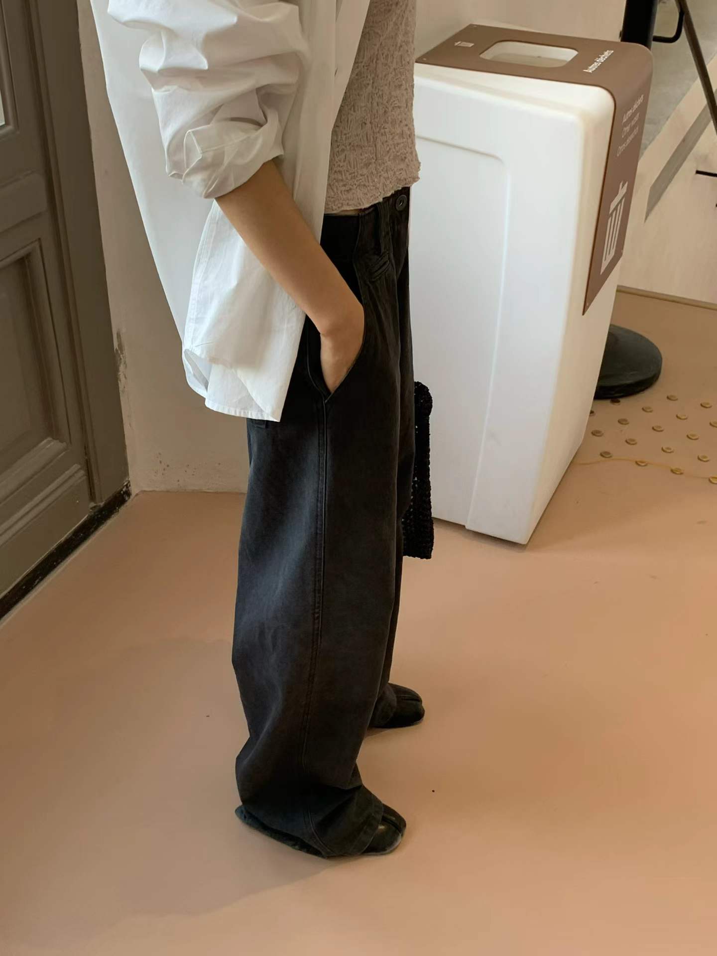 Ounce ford washing cotton pants-2col