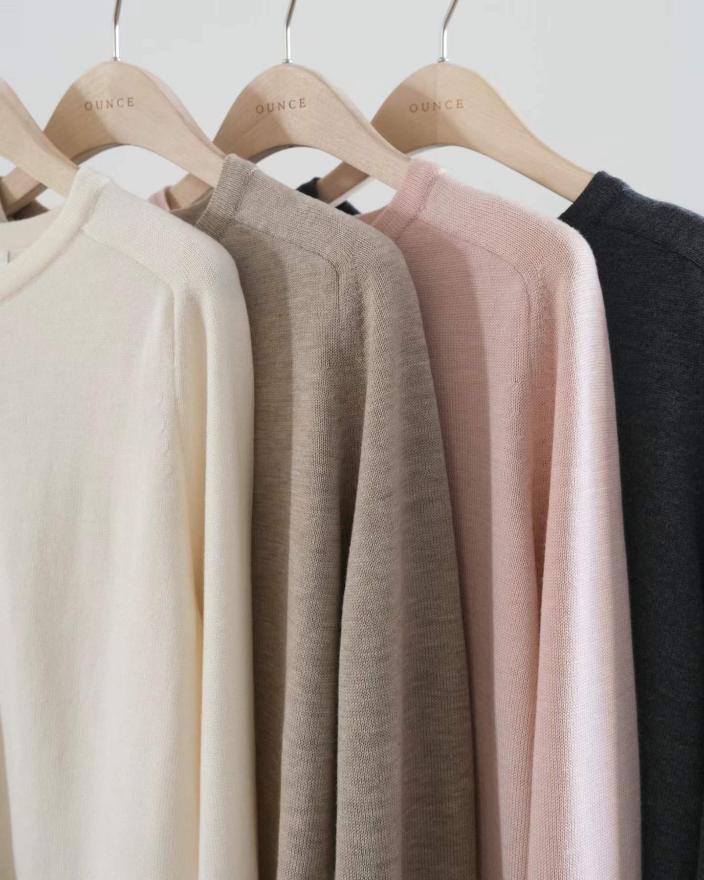 Ounce wool-silk cardigan-4col