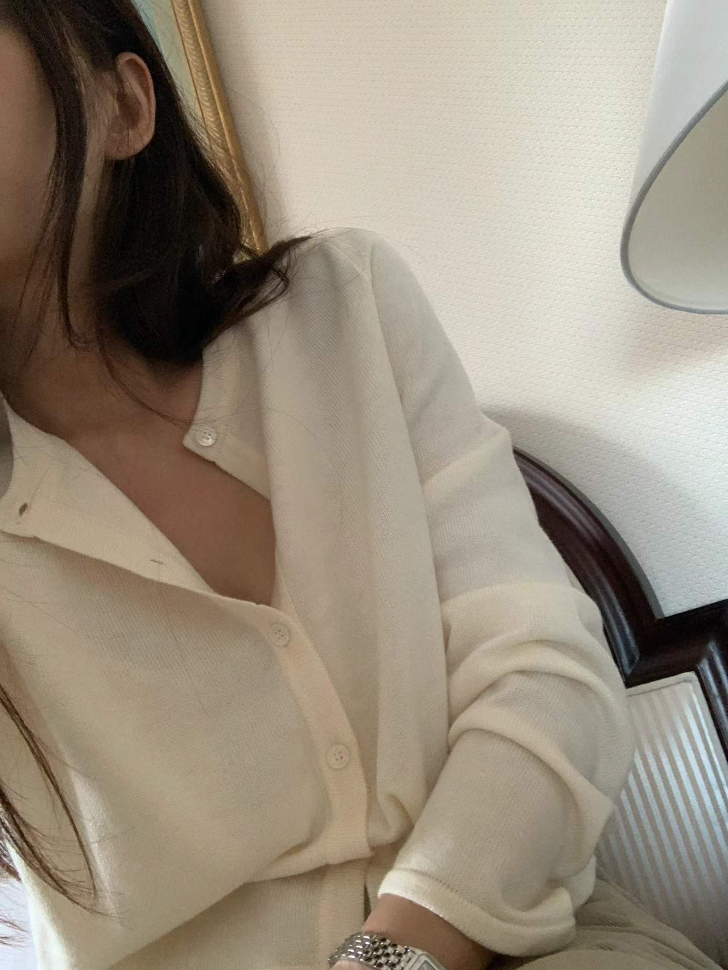 Ounce wool-silk cardigan-4col