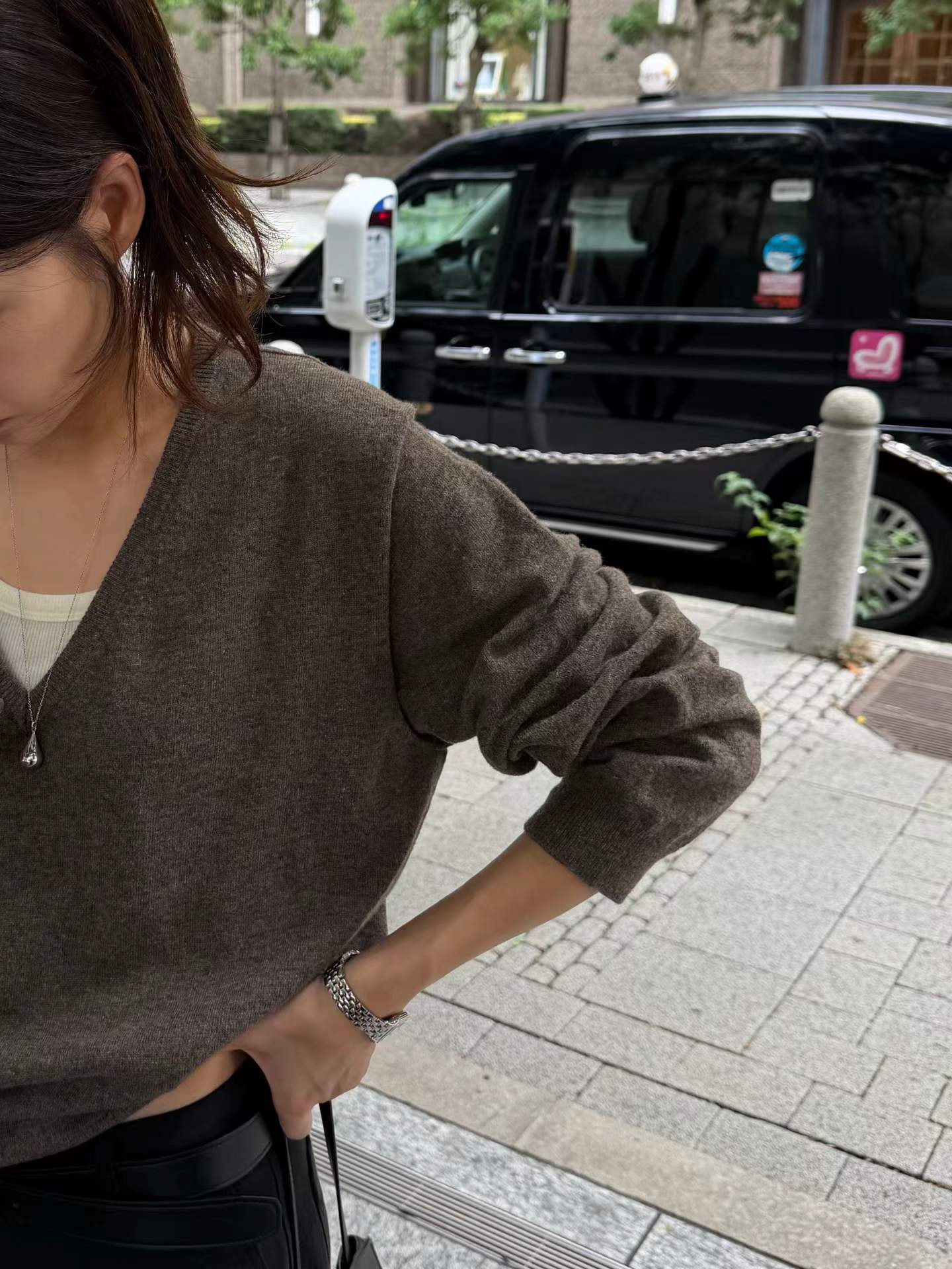Ounce ain V wholegar knit-3col