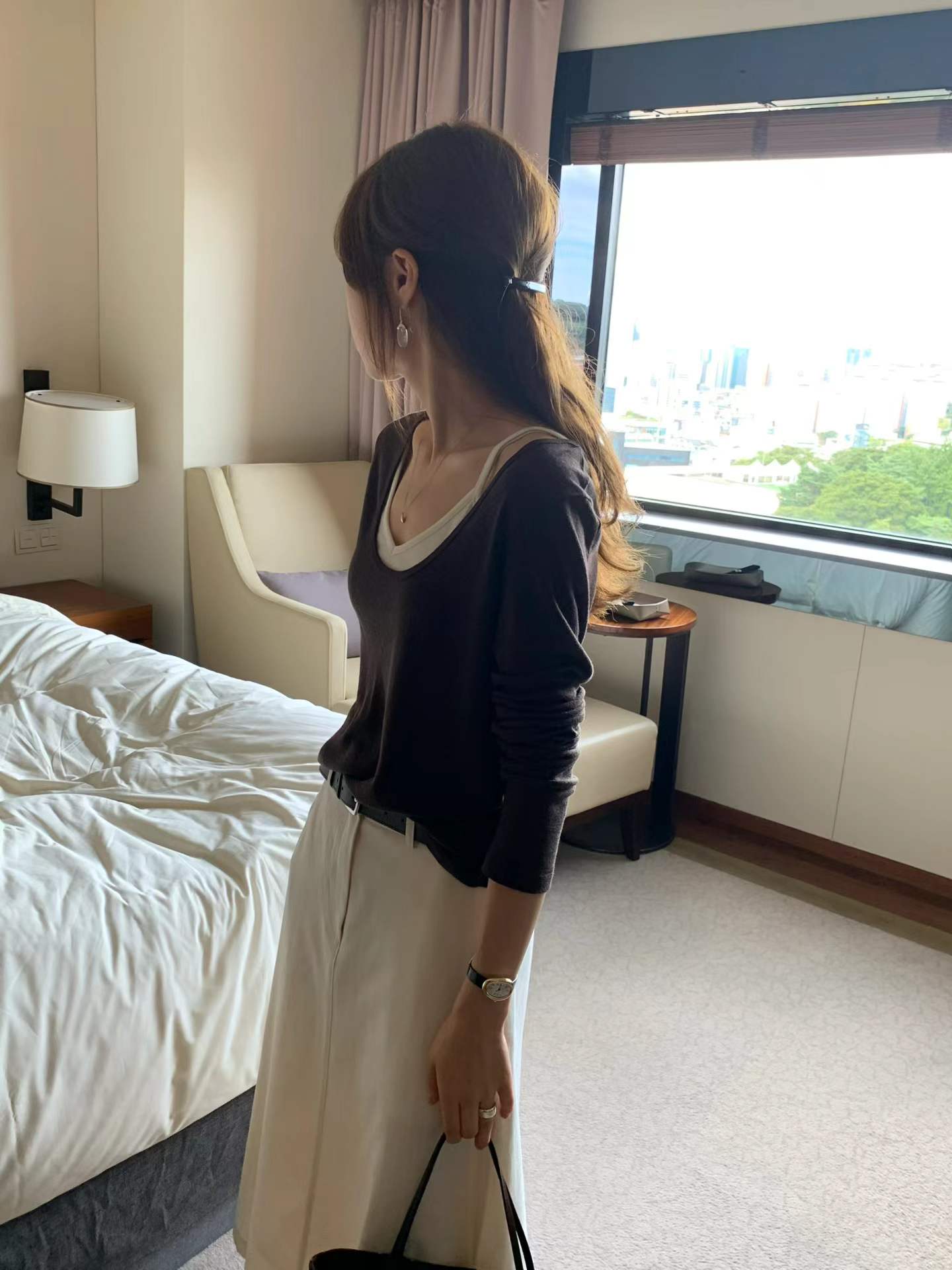 Ounce scoop layered T-3col
