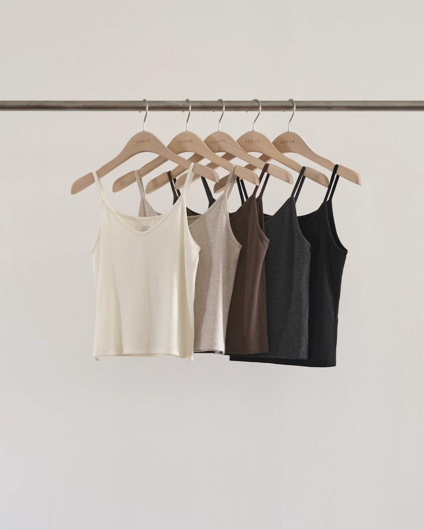 Ounce nua rib sleeveless&cardigan-5col