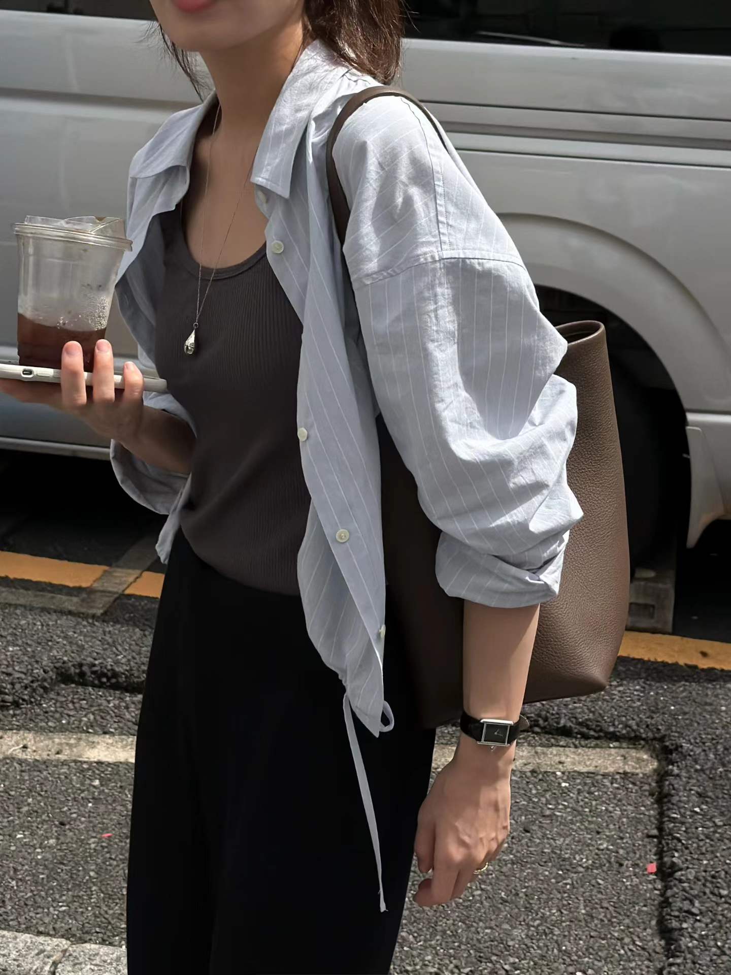 Ounce roy string shirt-2col