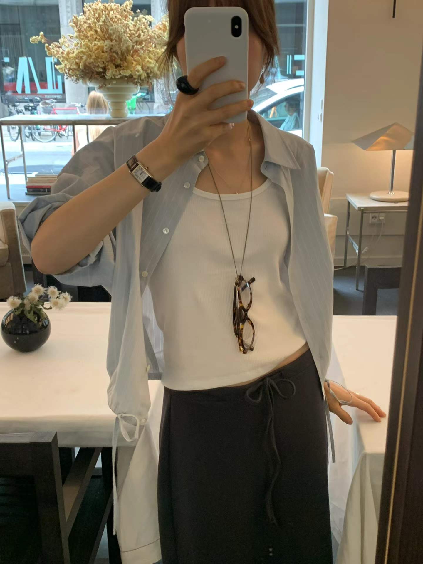 Ounce roy string shirt-2col