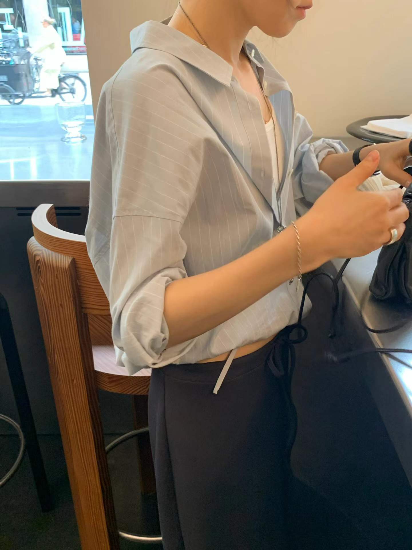 Ounce roy string shirt-2col