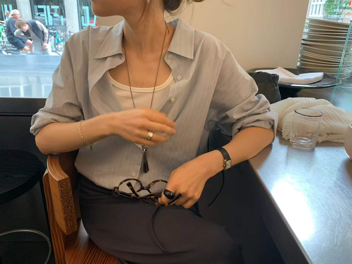 Ounce roy string shirt-2col