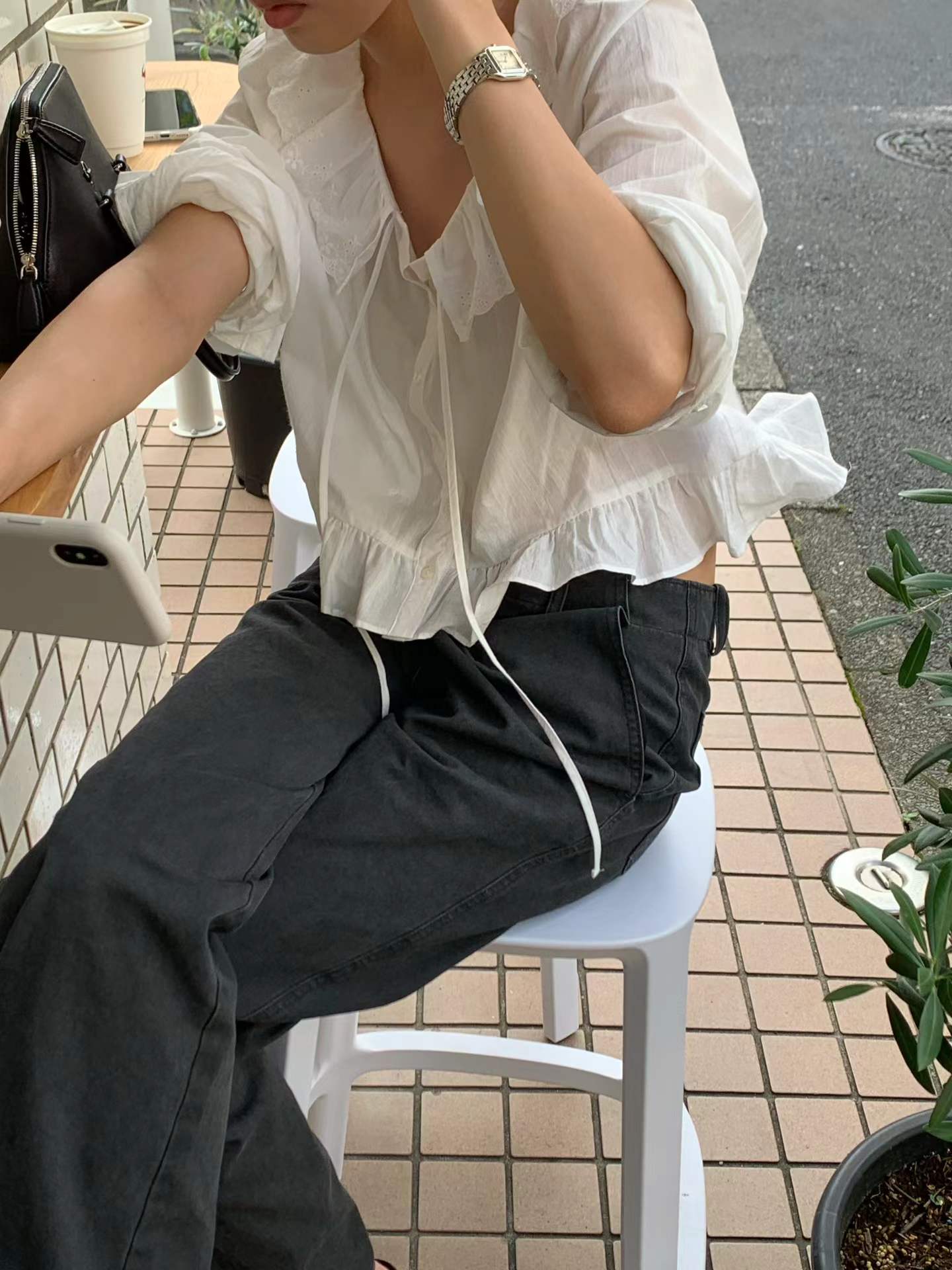Ounce amelie frill blouse
