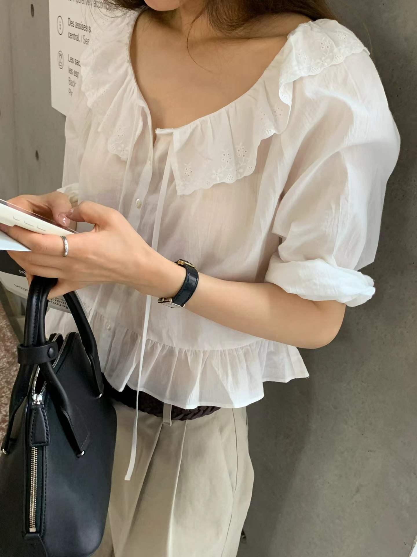 Ounce amelie frill blouse