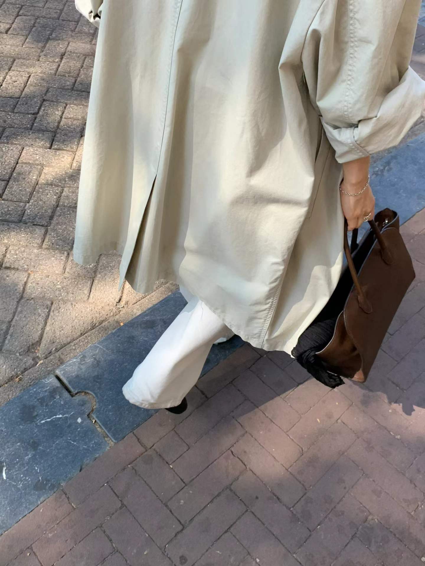 Ounce vintage-wash trench coat-2col