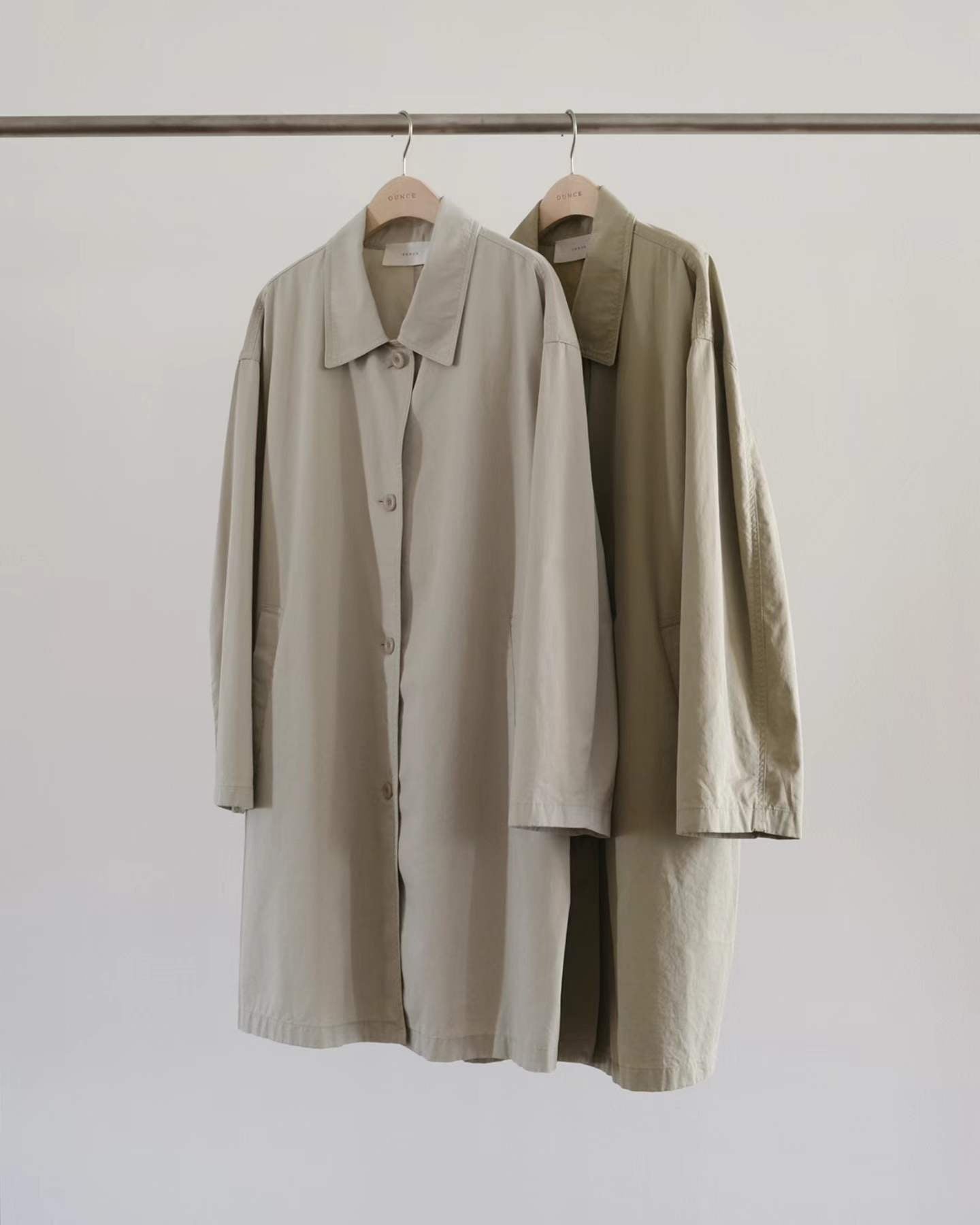 Ounce vintage-wash trench coat-2col