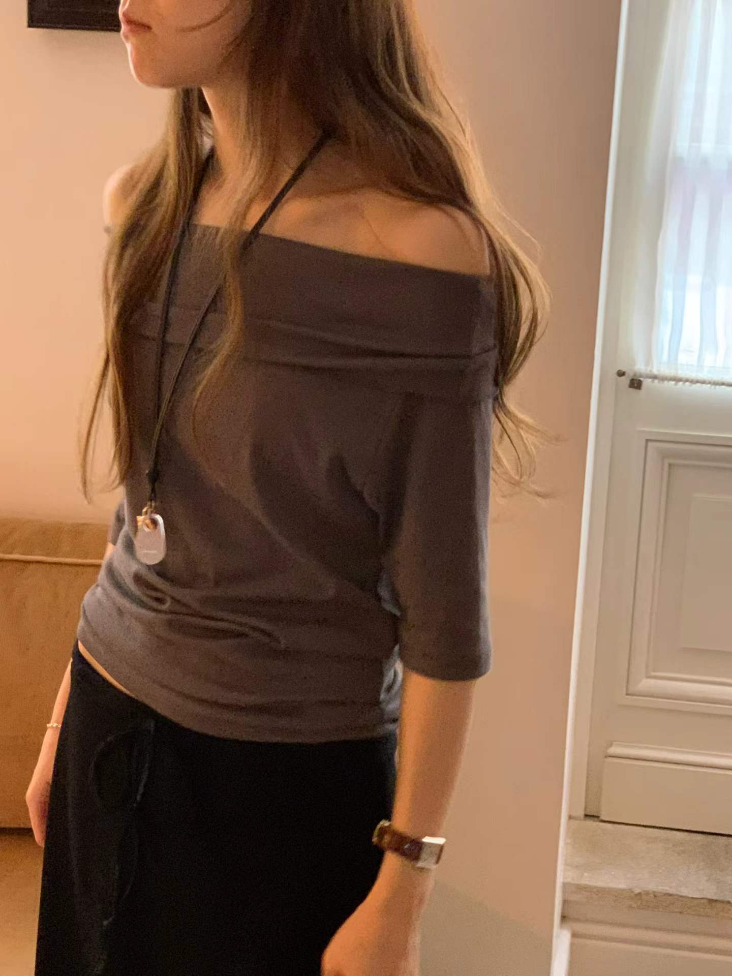 Ounce le off-shoulder T-3col