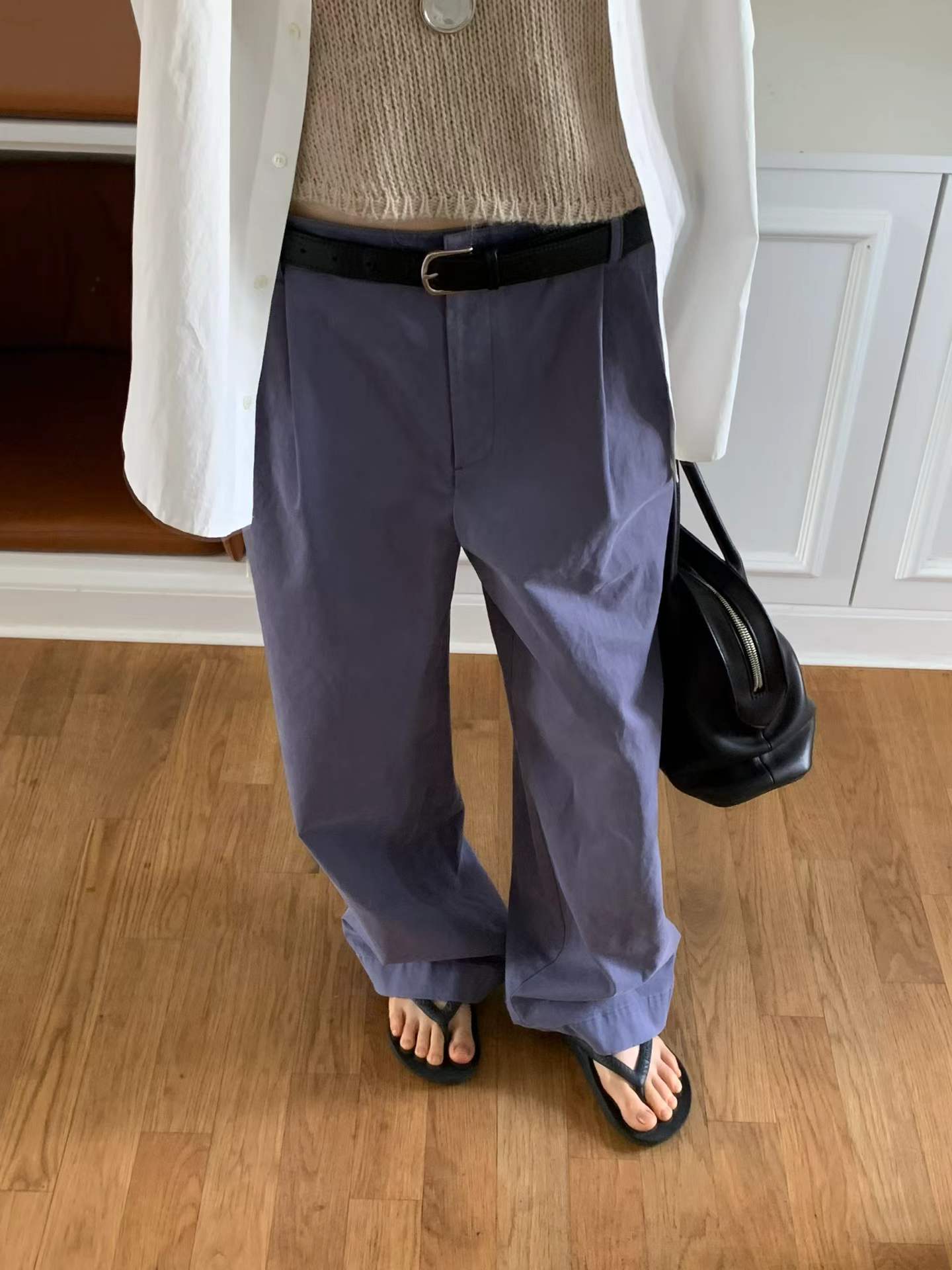 Ounce aging two tuck pants-2col