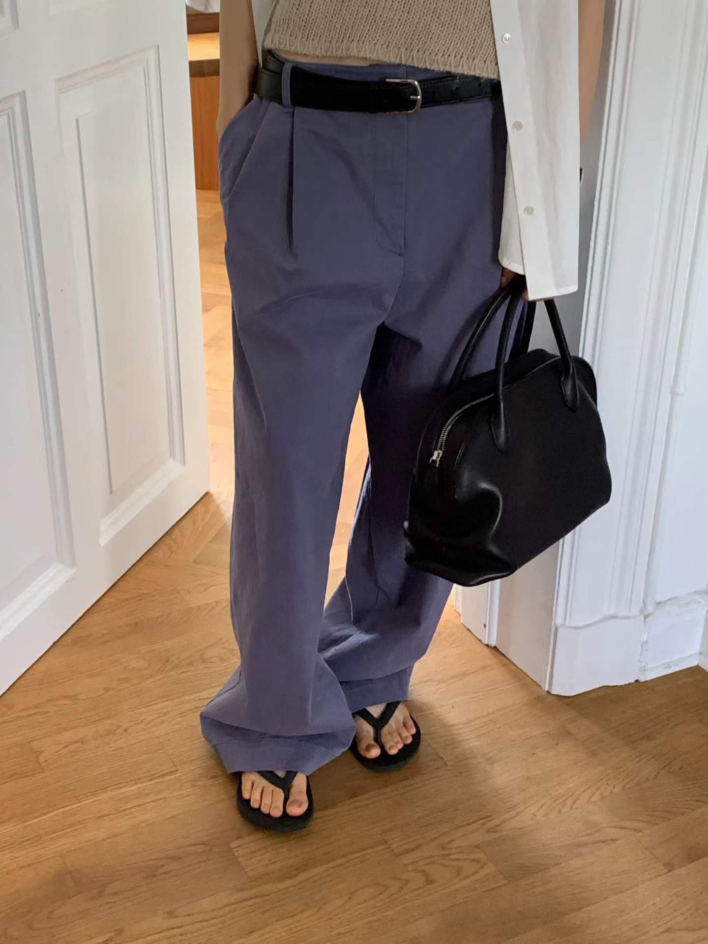Ounce aging two tuck pants-2col