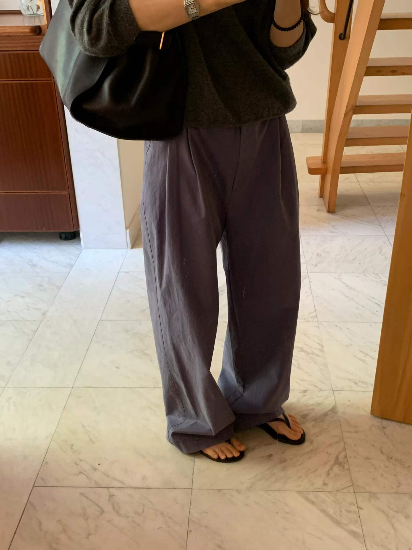 Ounce aging two tuck pants-2col