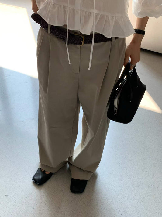 Ounce aging two tuck pants-2col