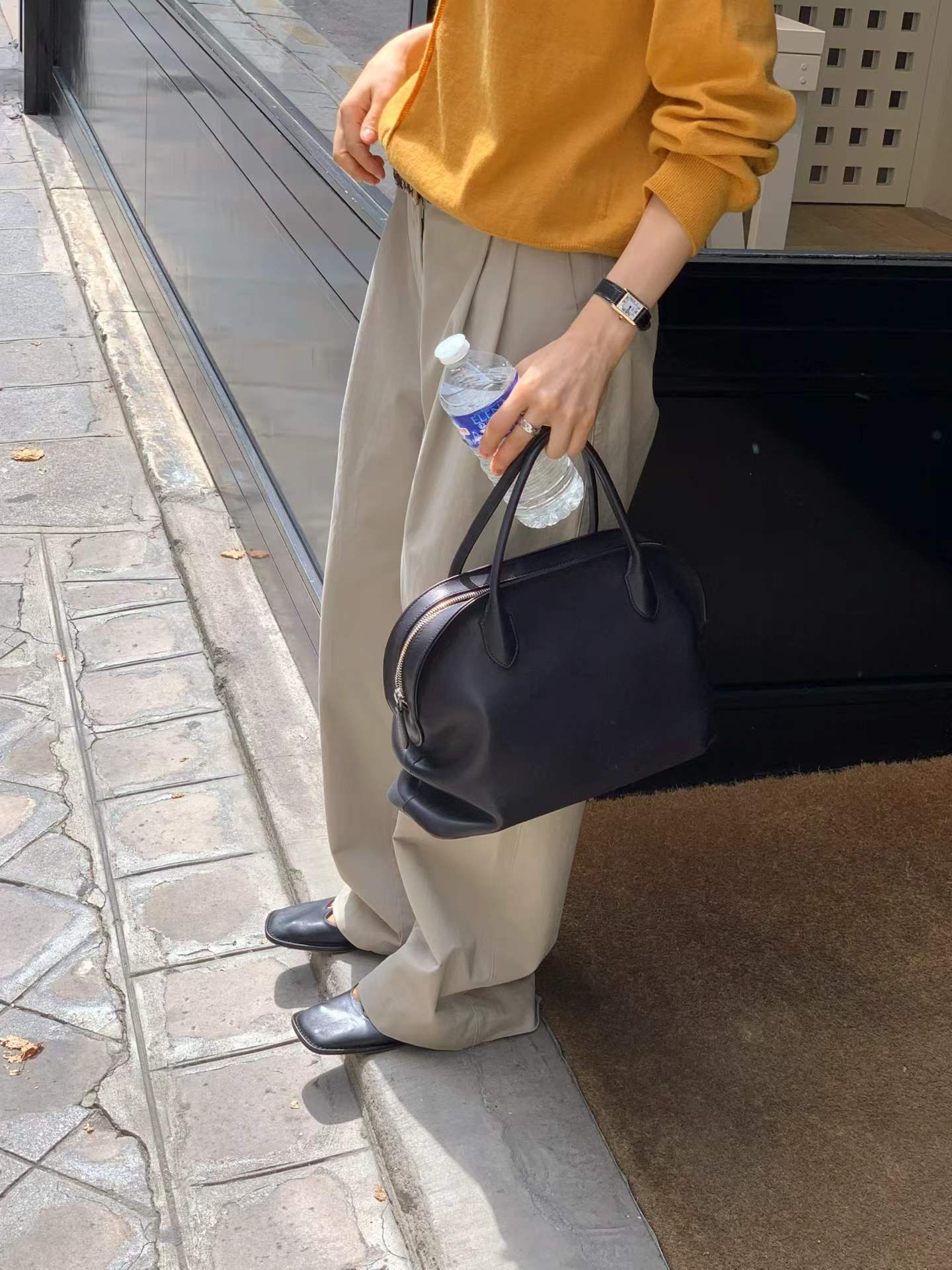 Ounce aging two tuck pants-2col