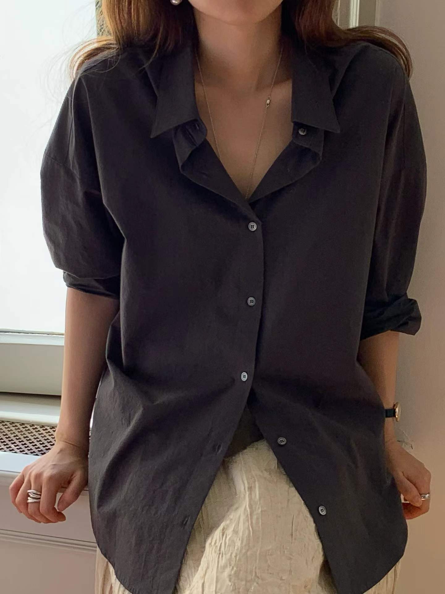Ounce washed shirt-4col