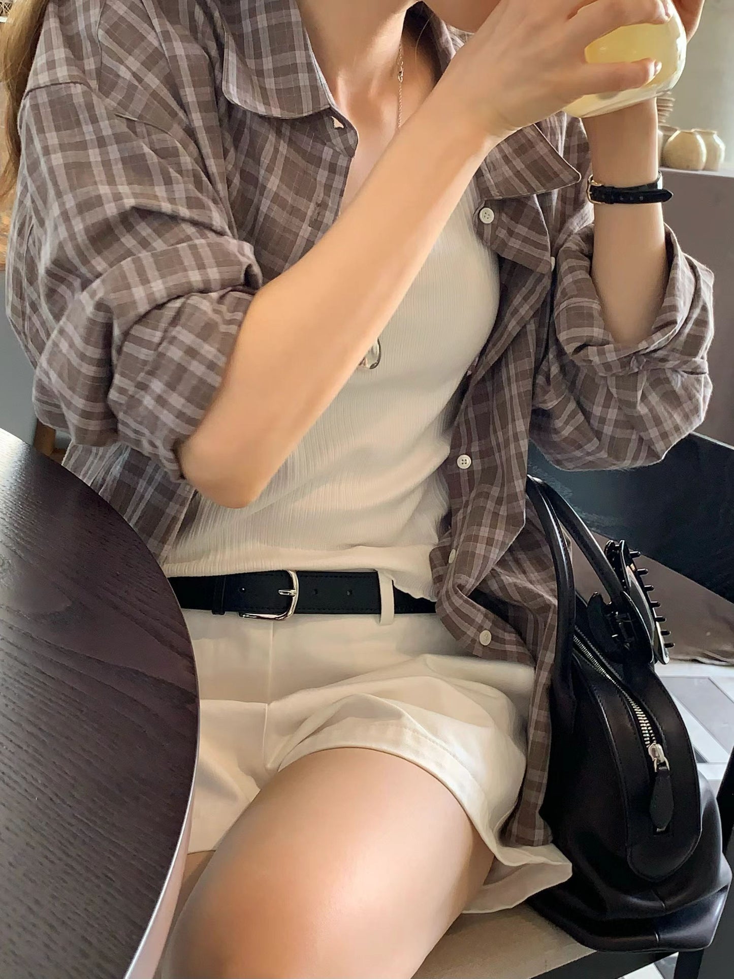 Ounce arti check shirt-2col