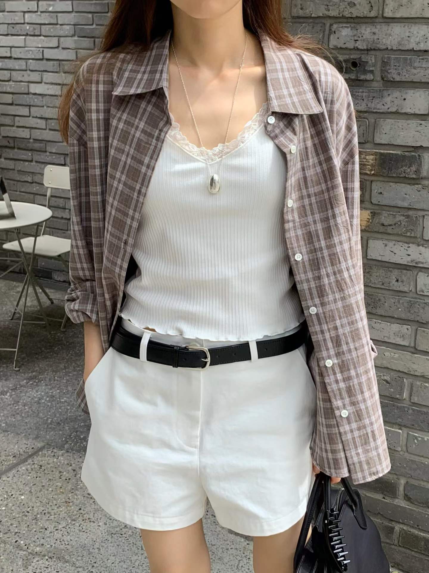 Ounce arti check shirt-2col