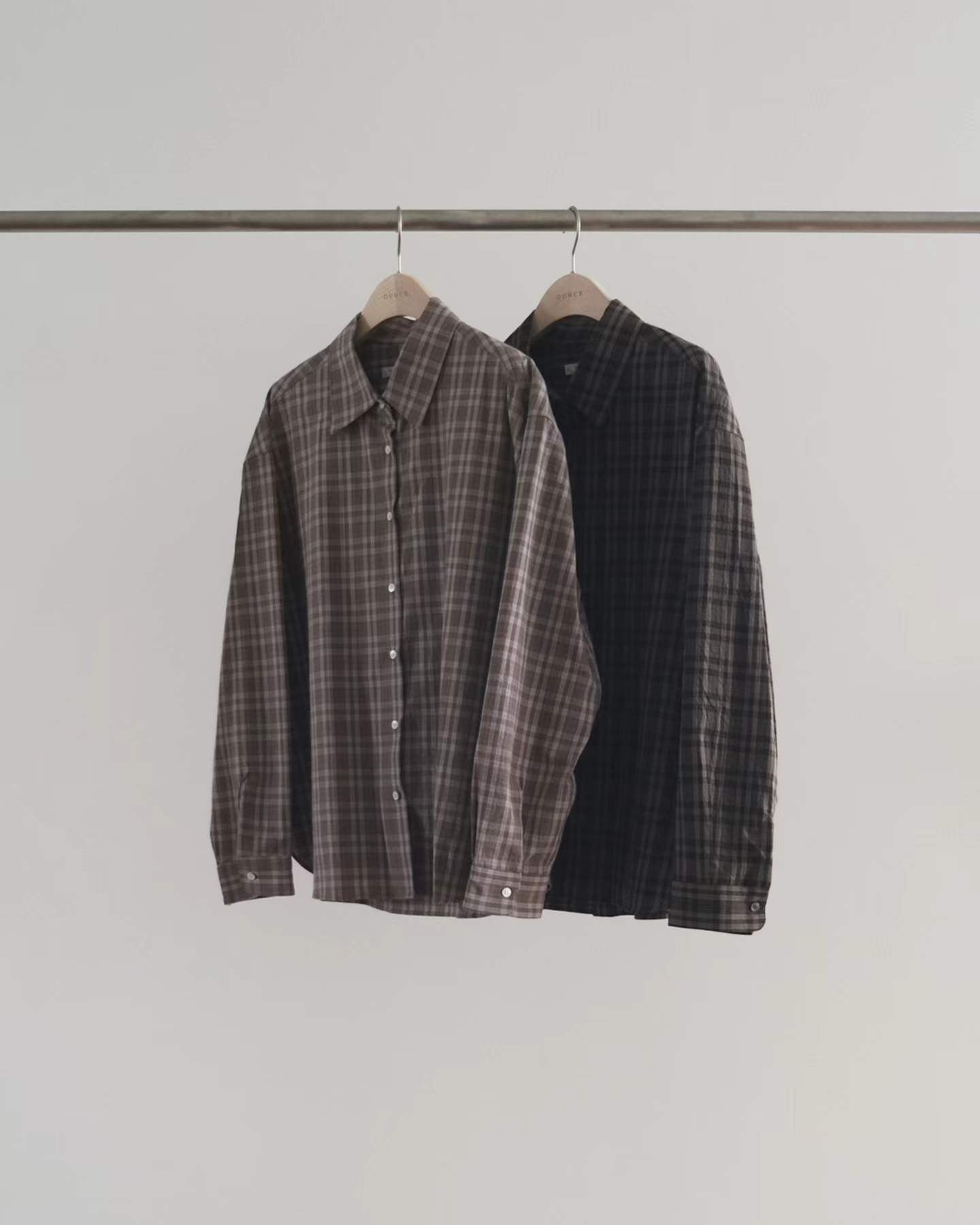 Ounce arti check shirt-2col