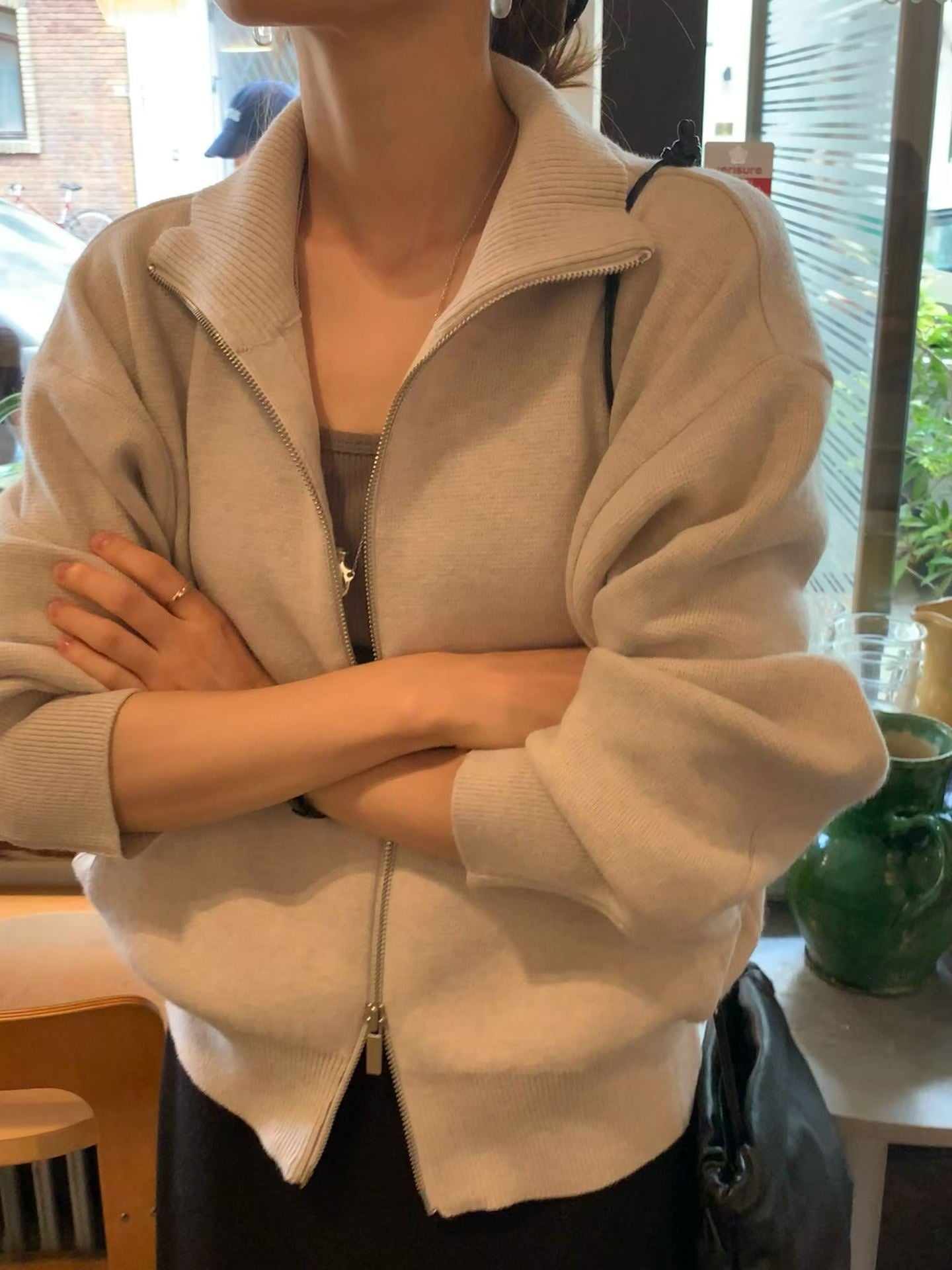 Ounce high-neck zip-up cd-2col