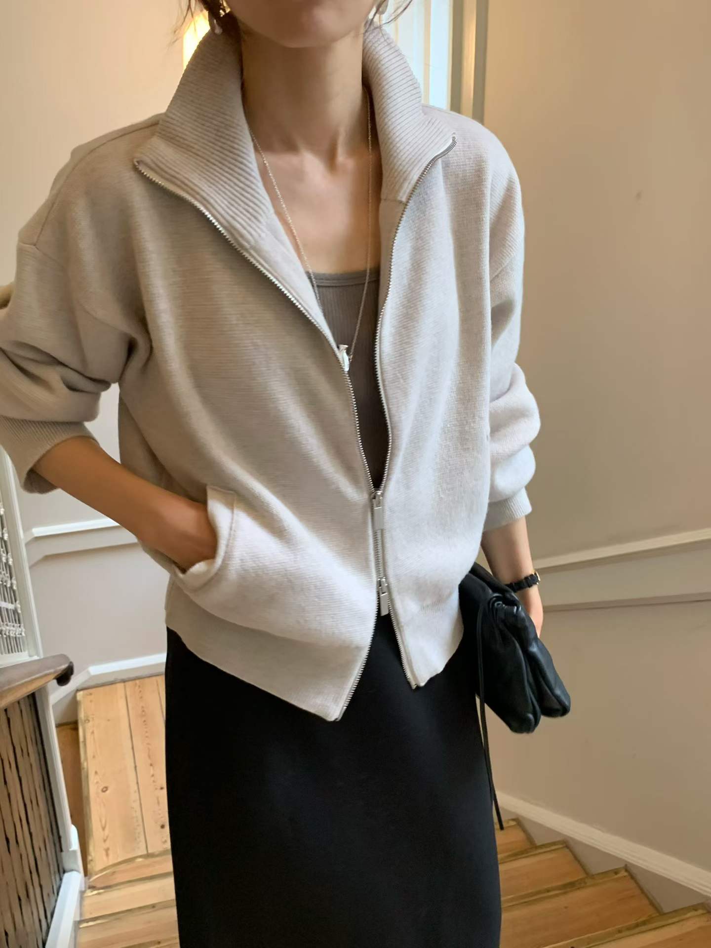 Ounce high-neck zip-up cd-2col