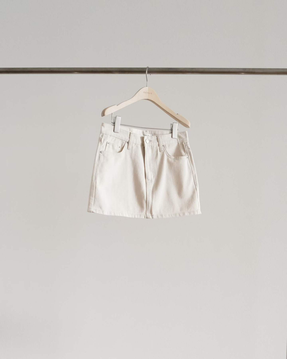 Ounce cream mini skirt