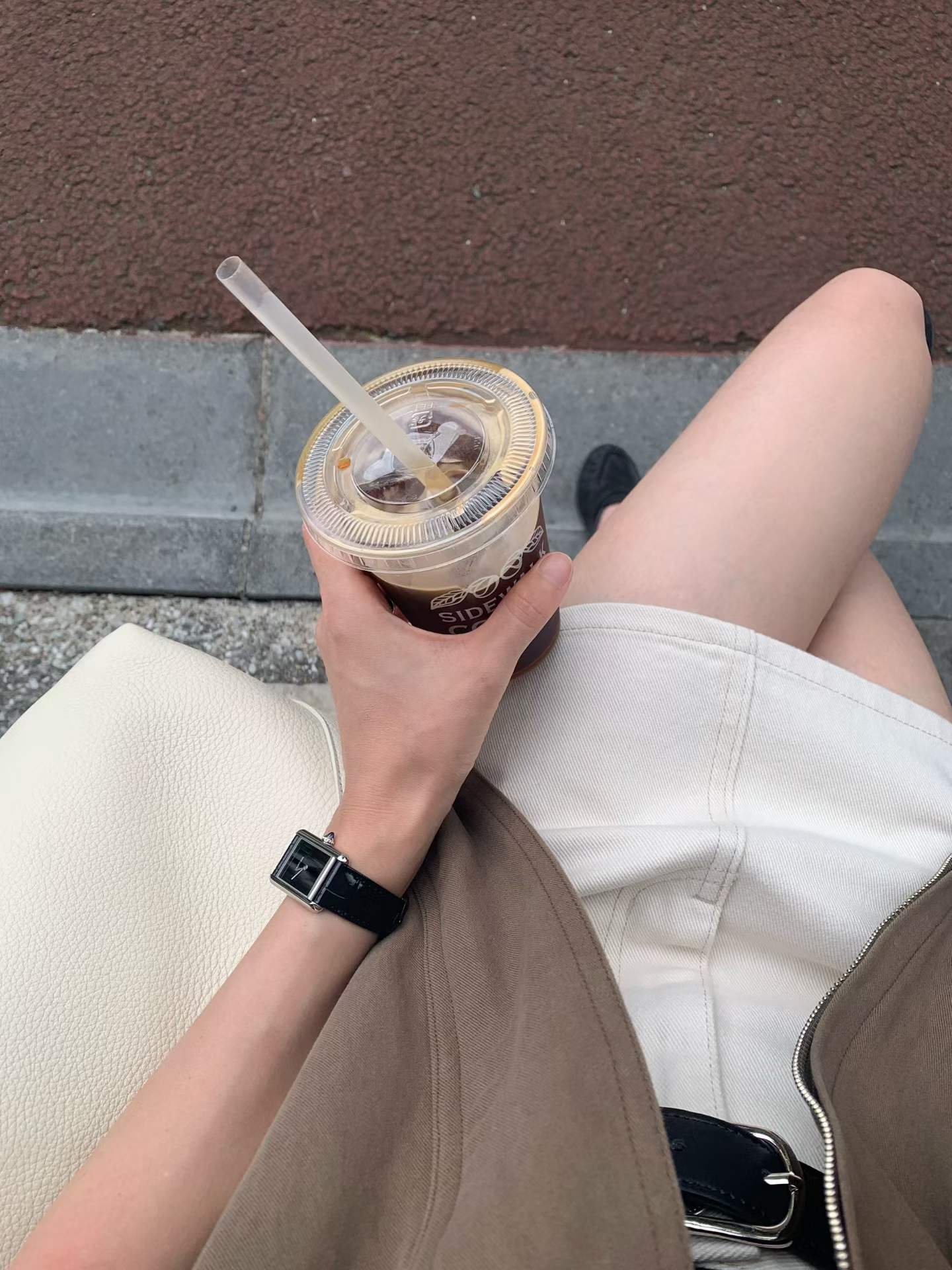 Ounce cream mini skirt