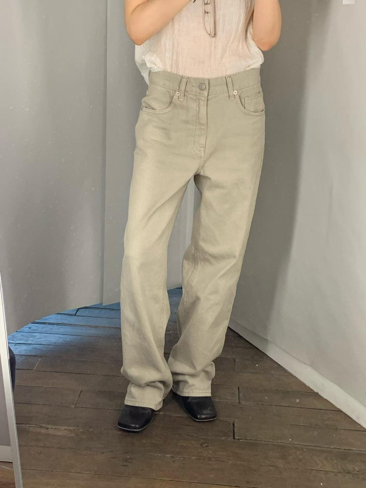 Ounce beige dying cotton pants