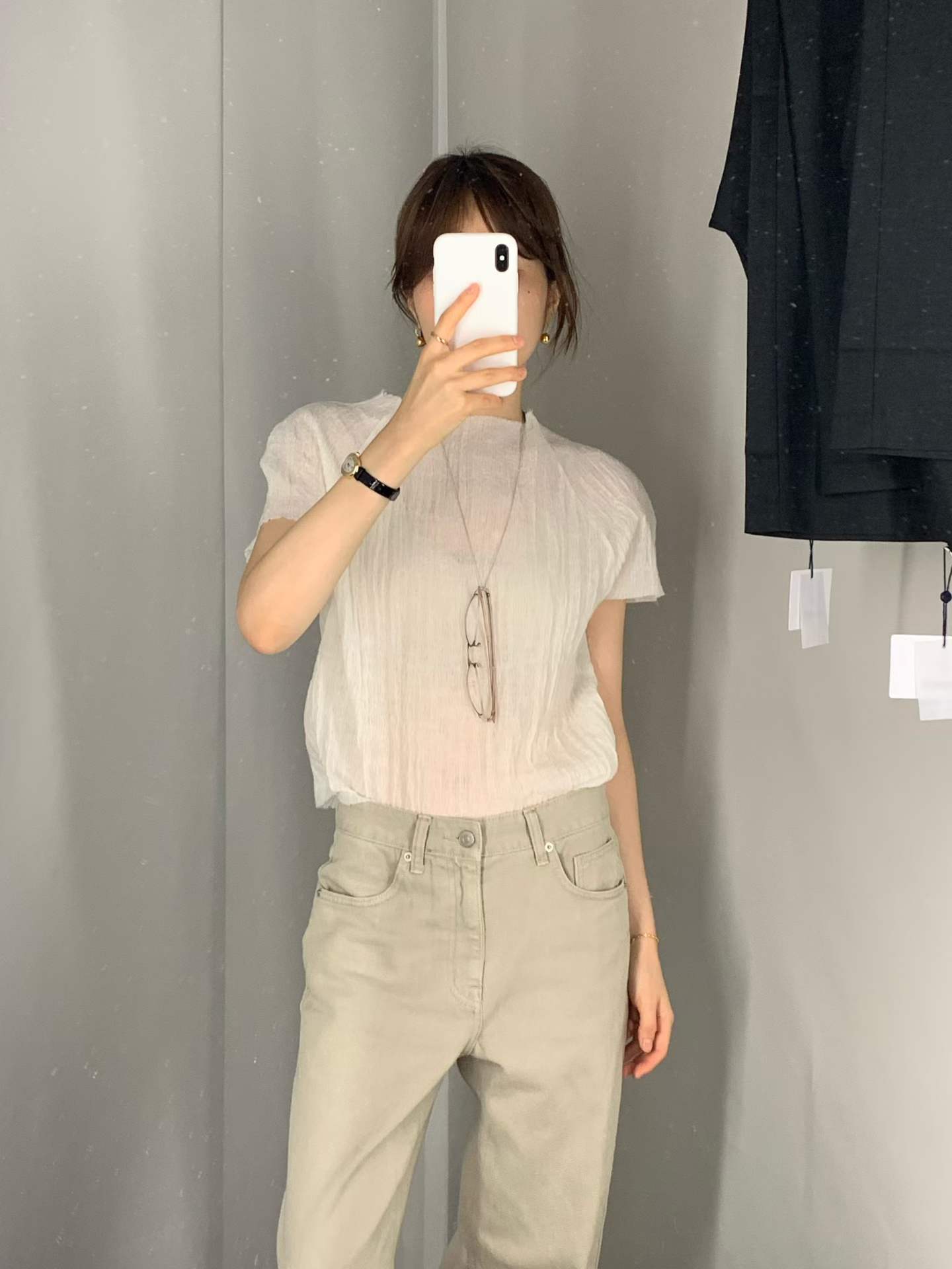 Ounce beige dying cotton pants