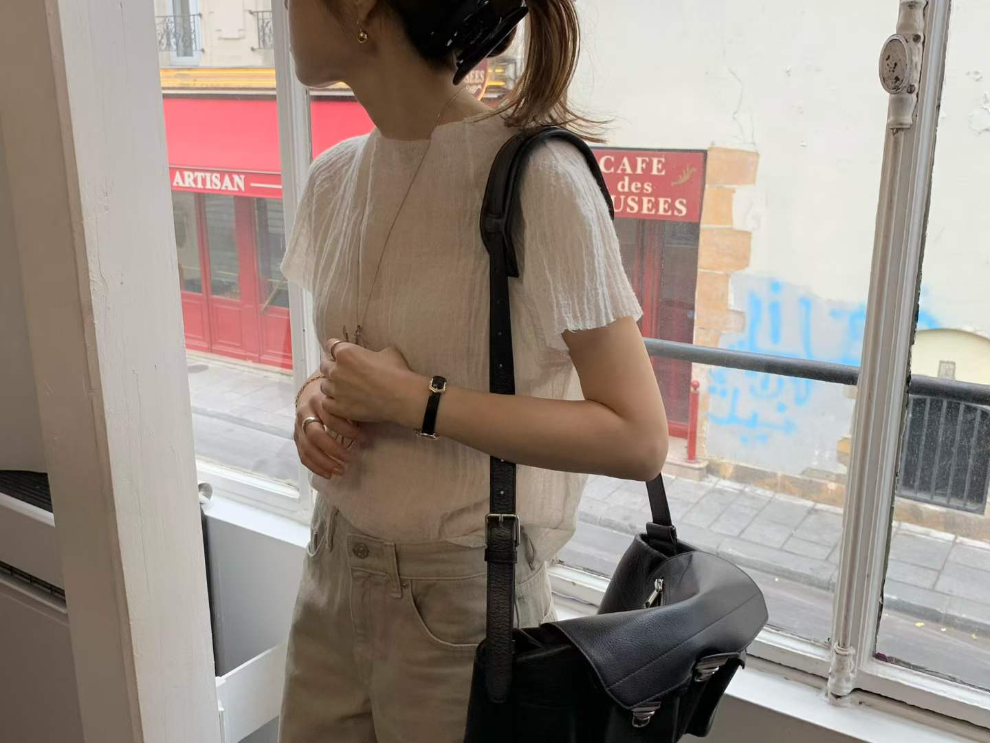 Ounce beige dying cotton pants