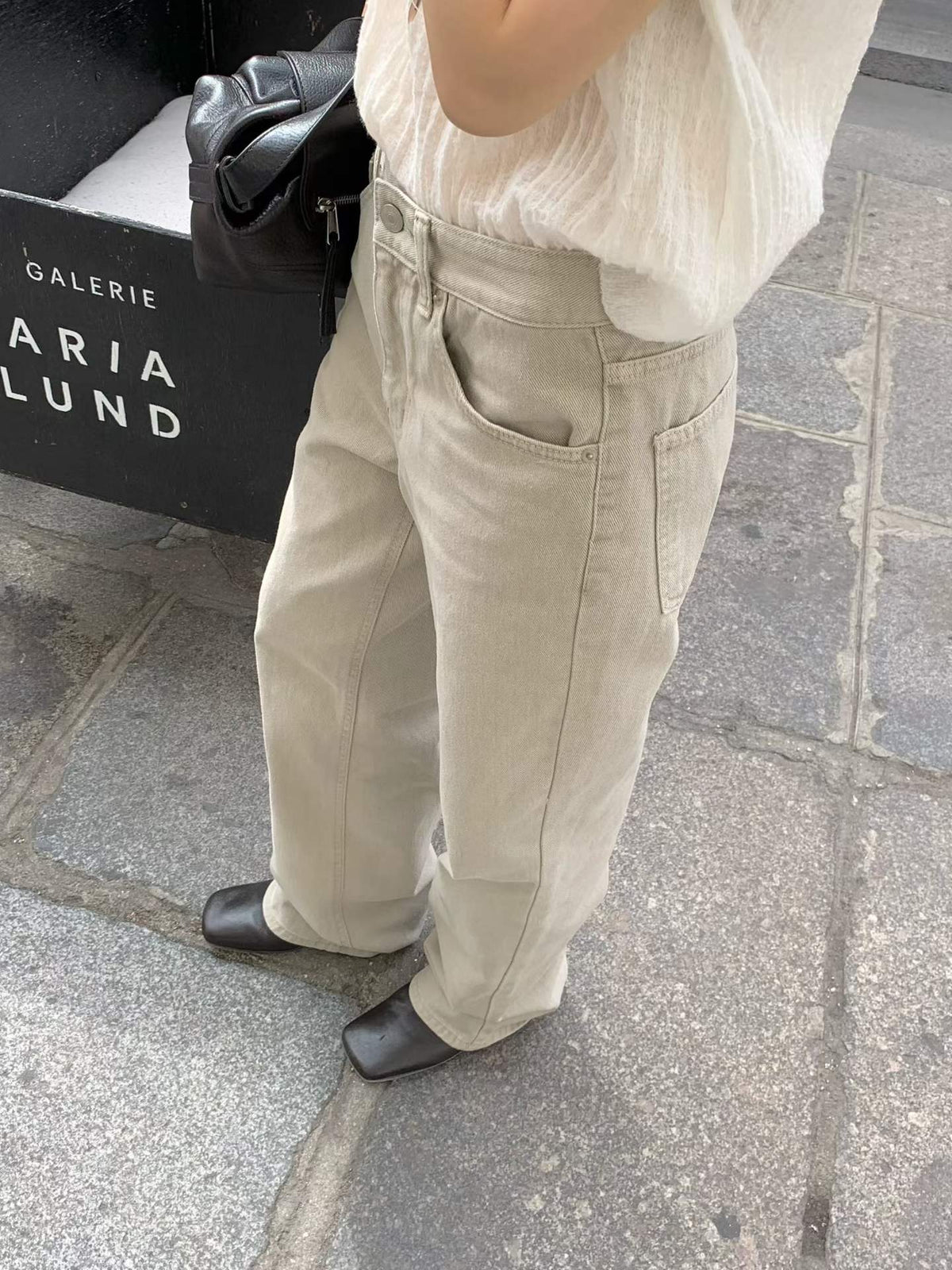 Ounce beige dying cotton pants