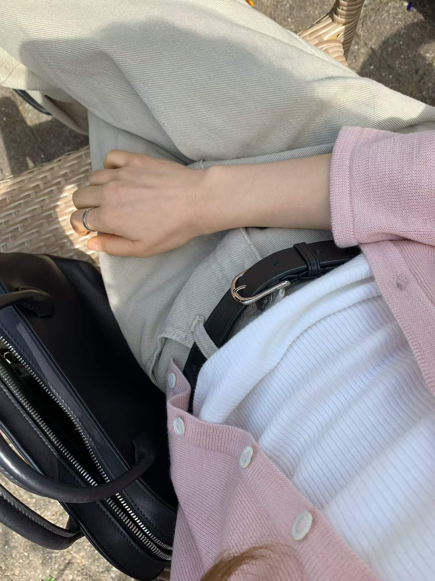 Ounce beige dying cotton pants