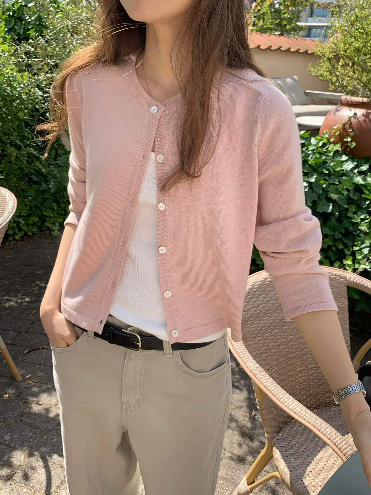 Ounce beige dying cotton pants