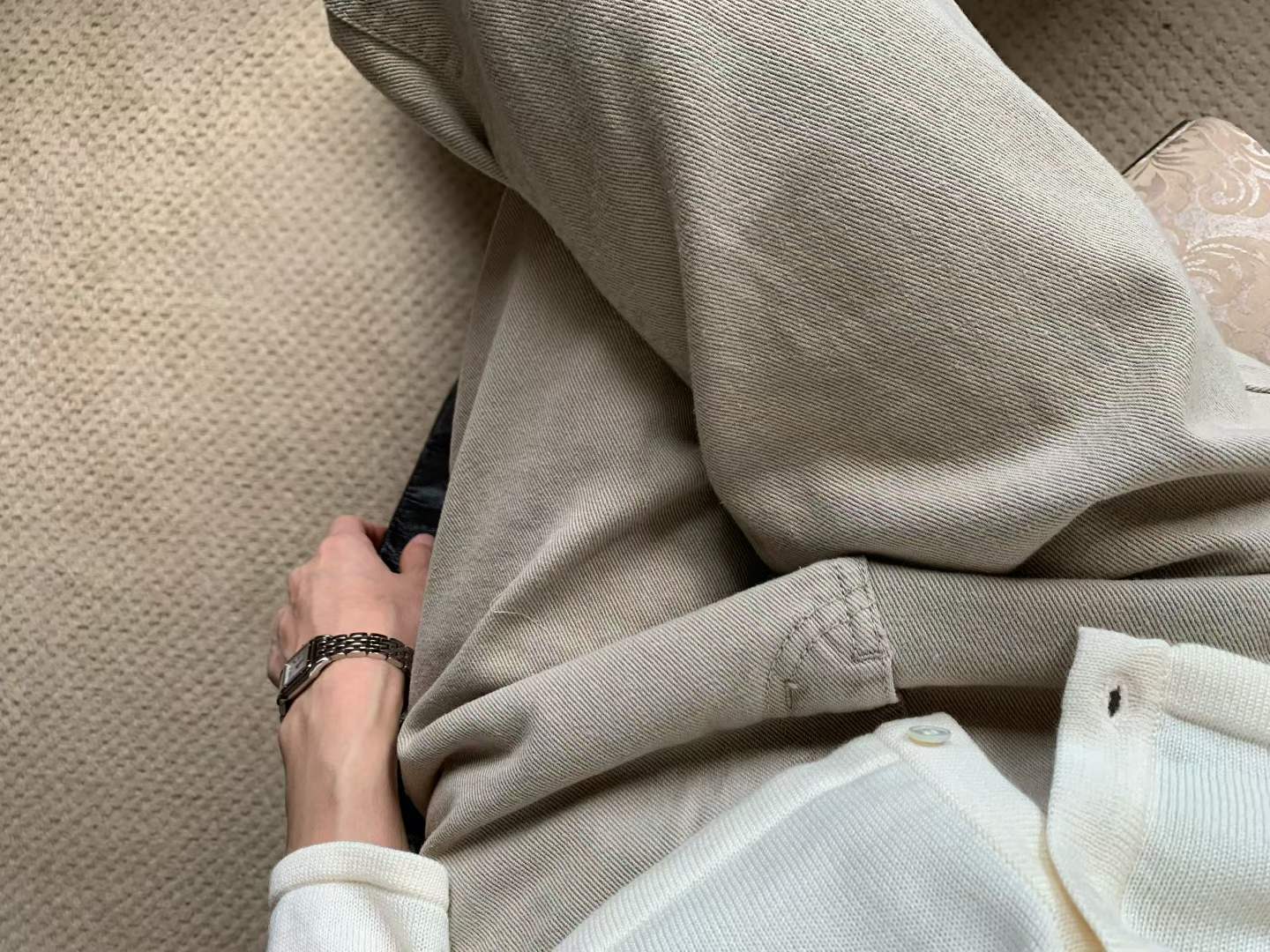 Ounce beige dying cotton pants