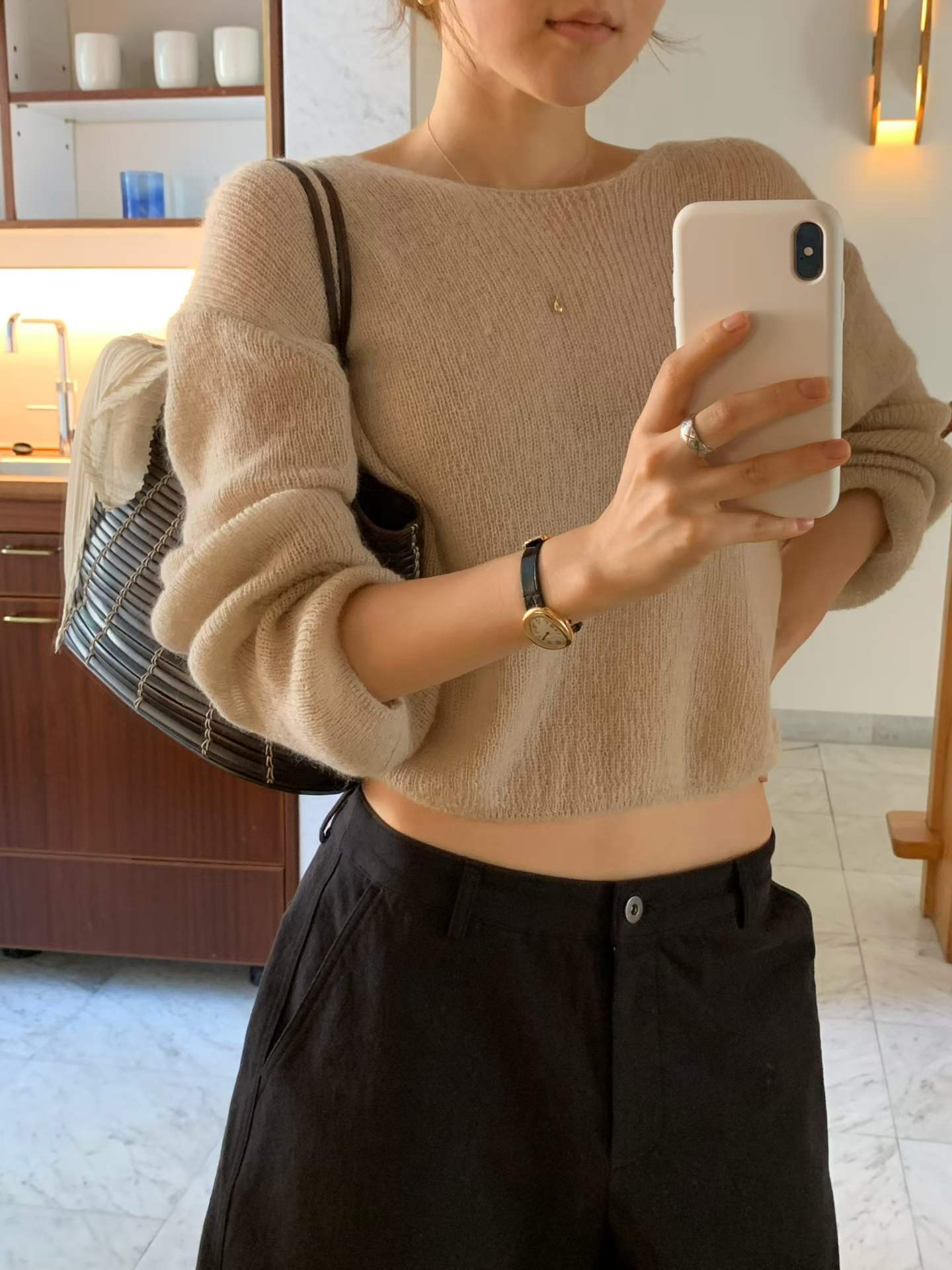 Ounce low mohair hachi knit-3col