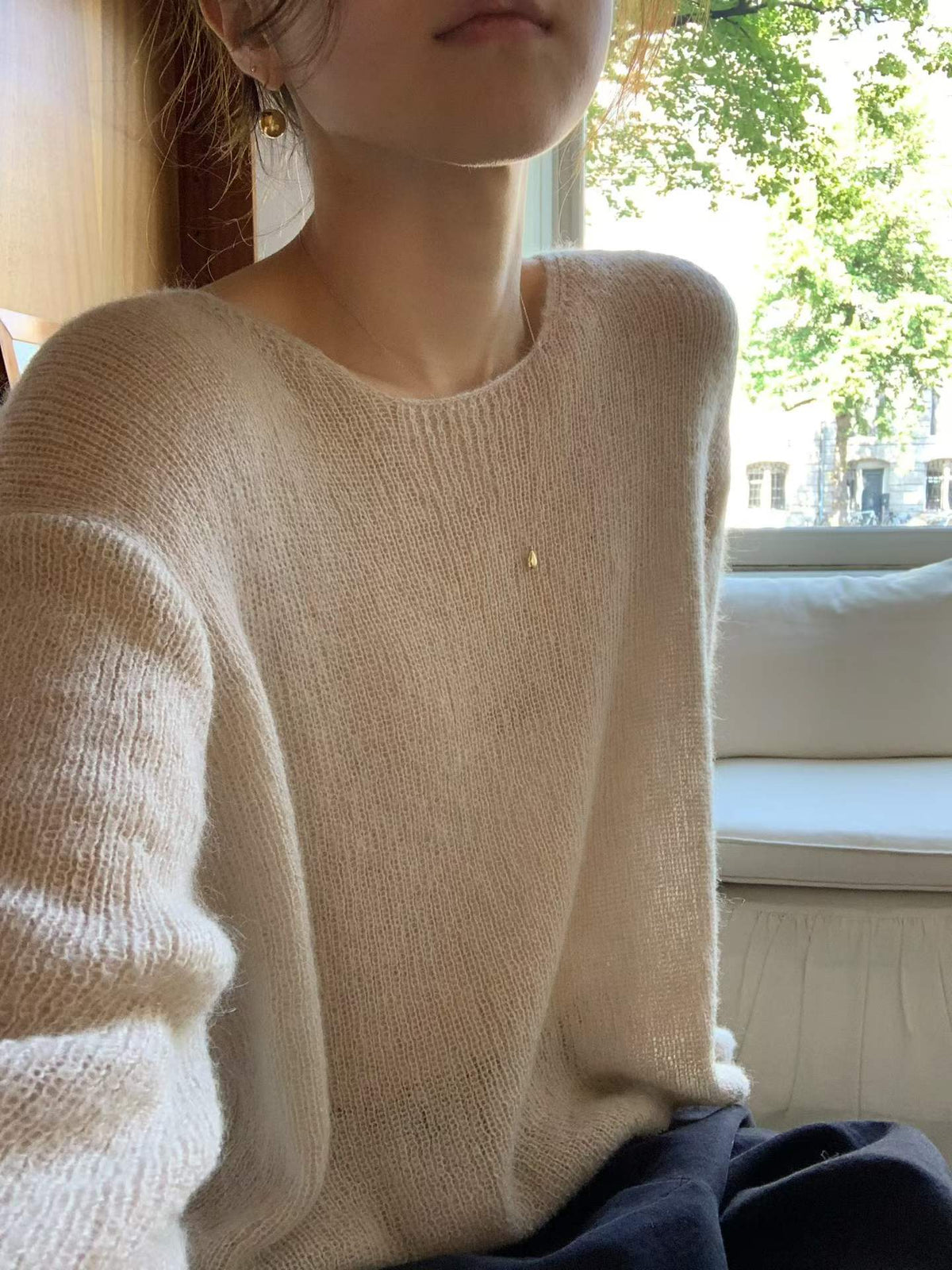 Ounce low mohair hachi knit-3col